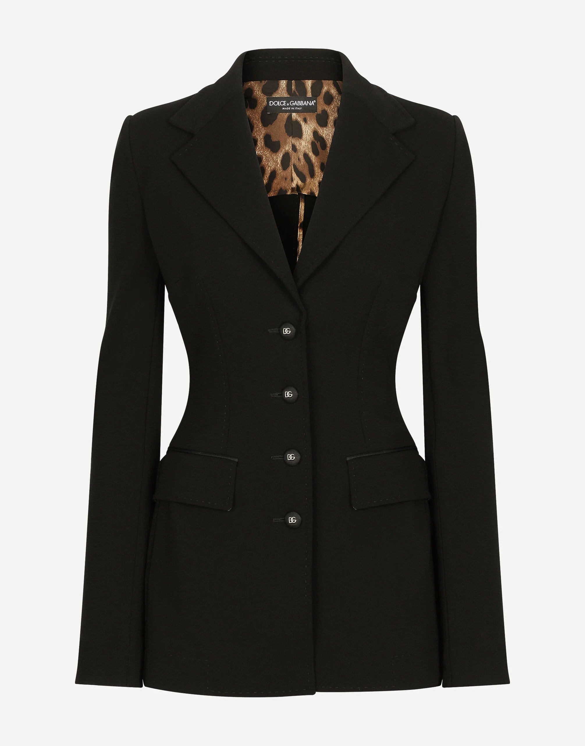 Dolce & Gabbana Turlington Blazer Jacket In Milano Rib