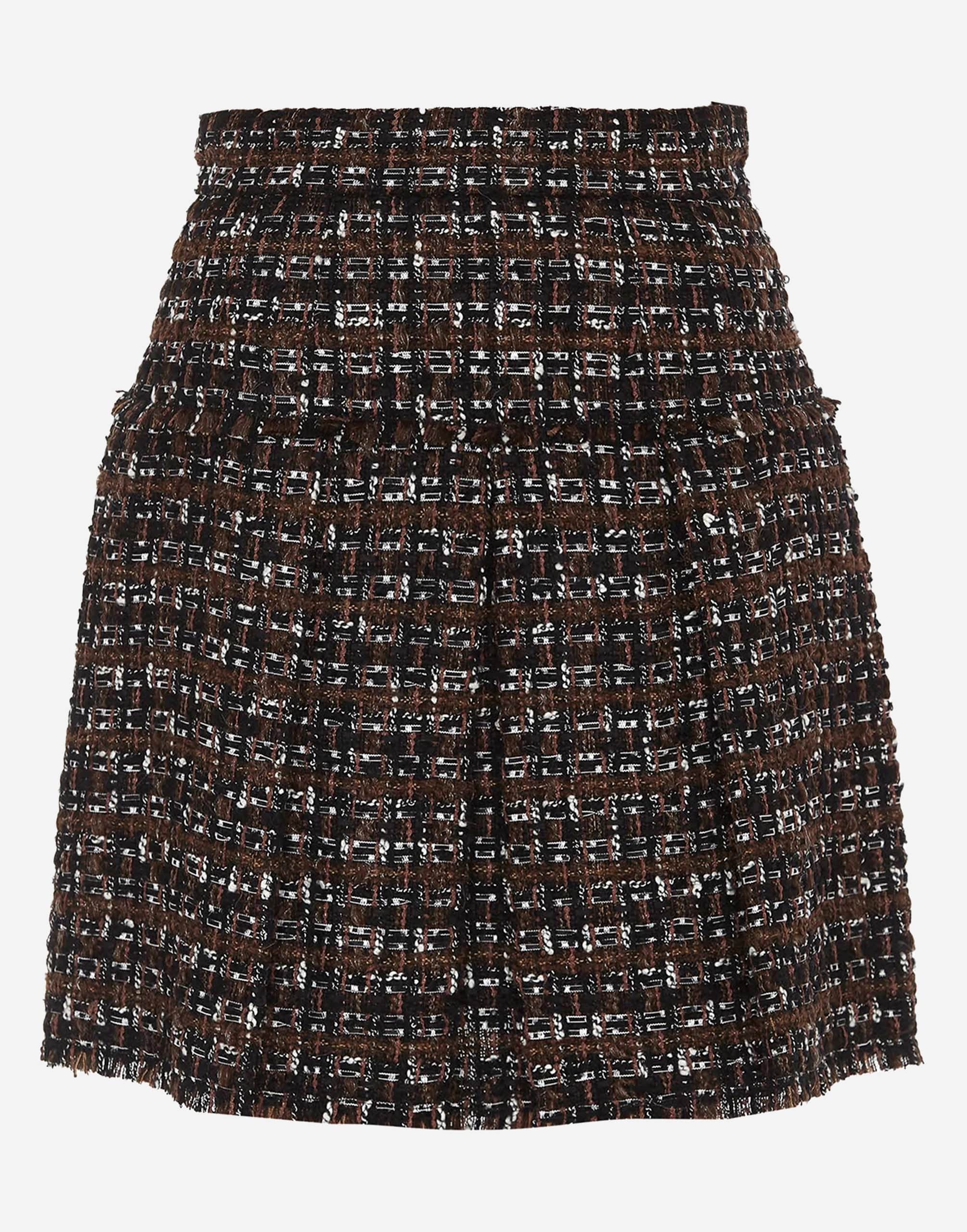 Dolce & Gabbana Tweed Pleated Skirt