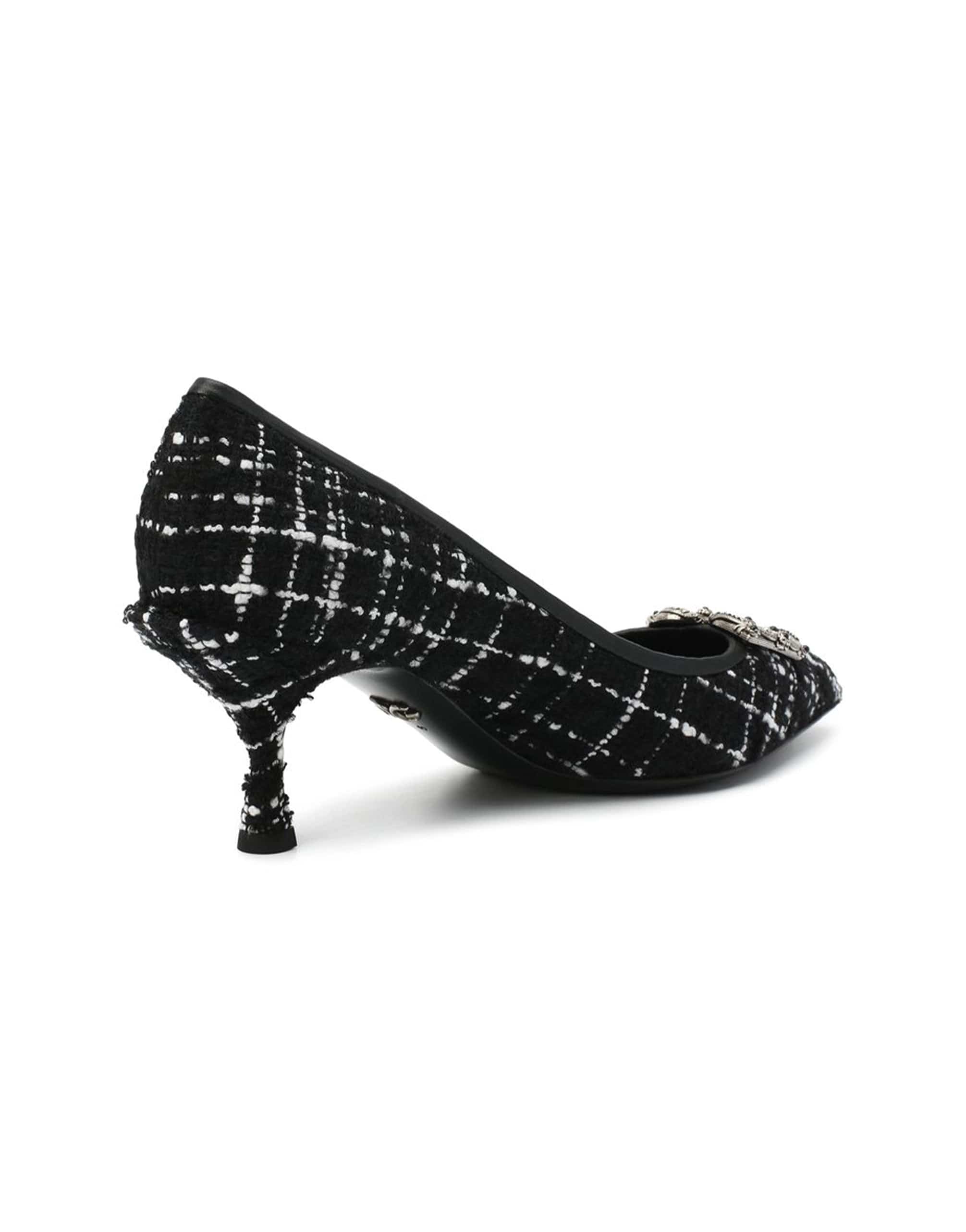 Dolce & Gabbana Tweed Pumps With DG Amore Logo