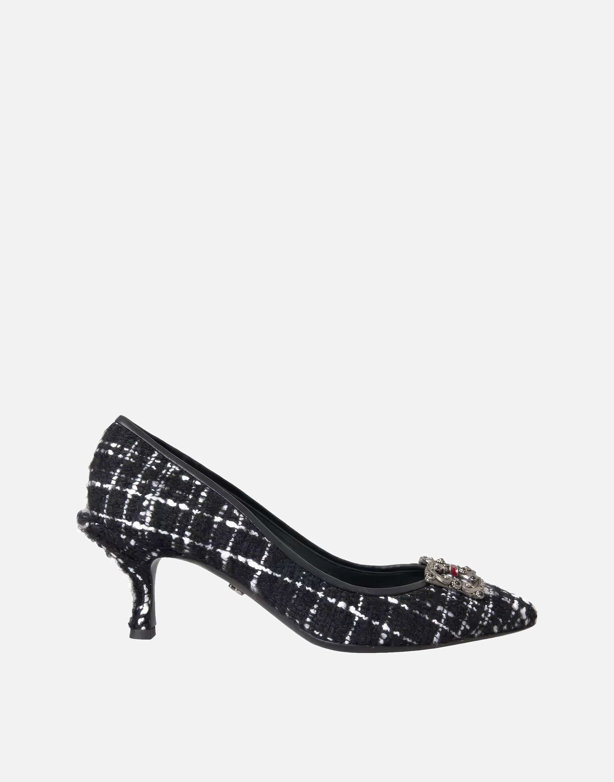 Dolce & Gabbana Tweed Pumps With DG Amore Logo