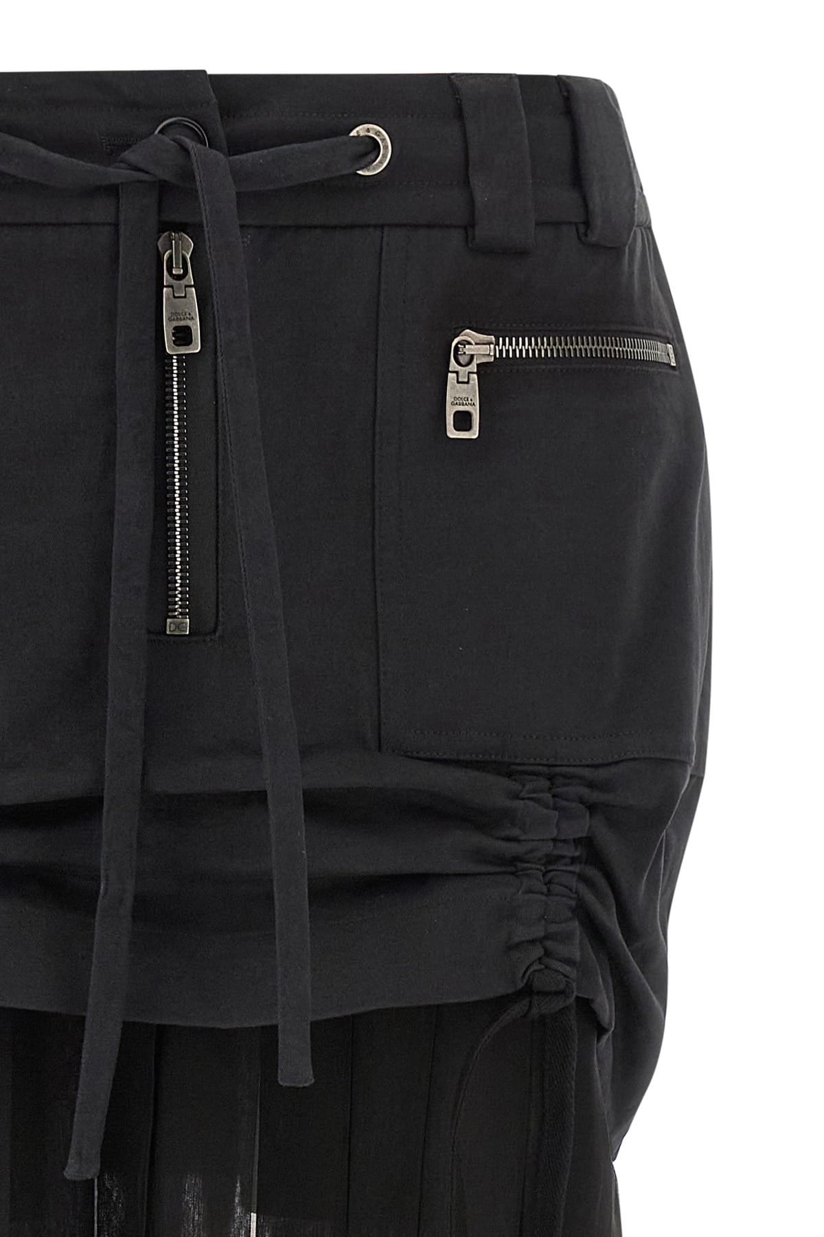 Dolce & Gabbana Dolce & Gabbana Twill And Chiffon Midi Skirt