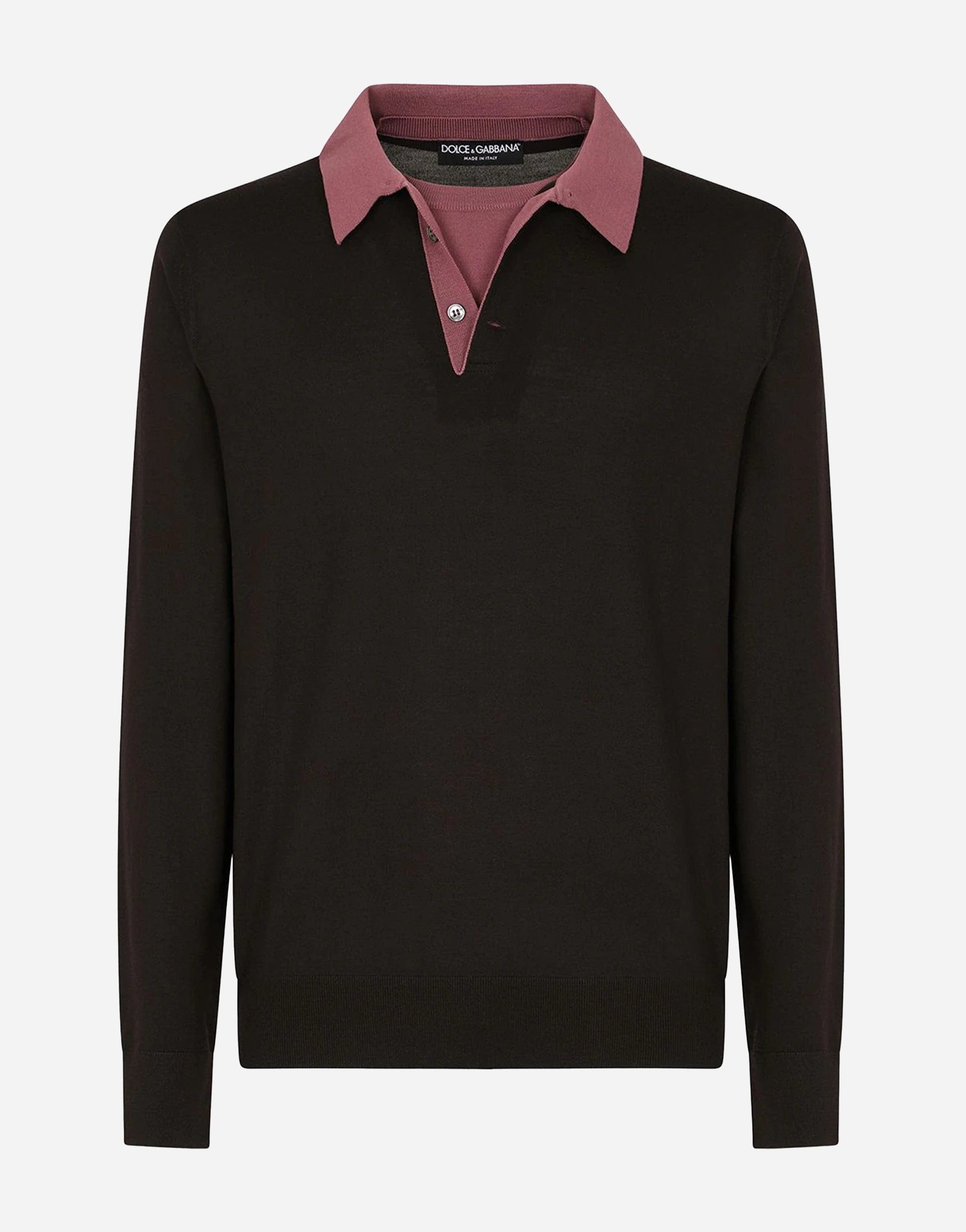 Dolce & Gabbana Two-Tone Long-Sleeve Sweater