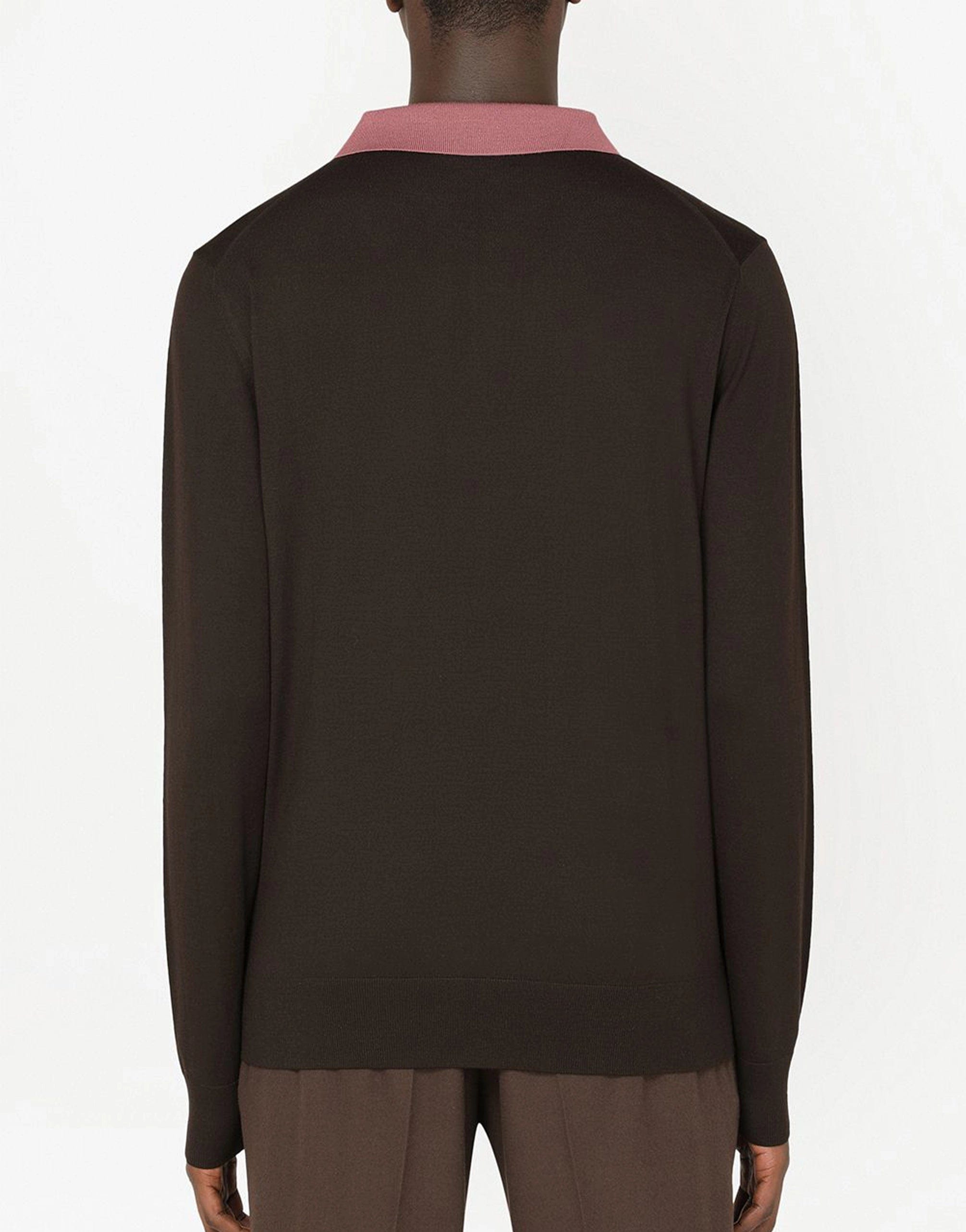 Dolce & Gabbana Two-Tone Long-Sleeve Sweater