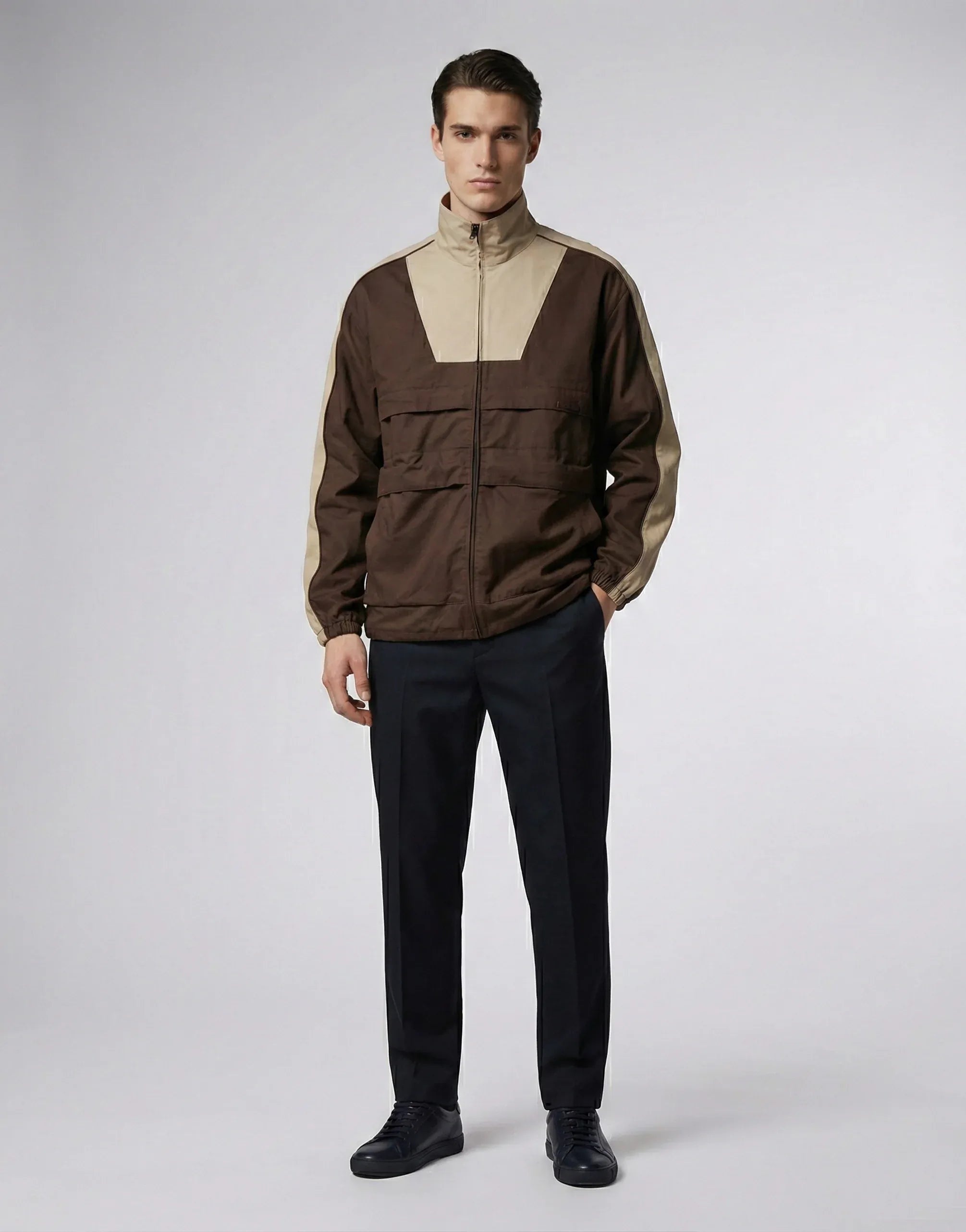 Dolce & Gabbana Two-Tone Panelled Zip-Front Jacket