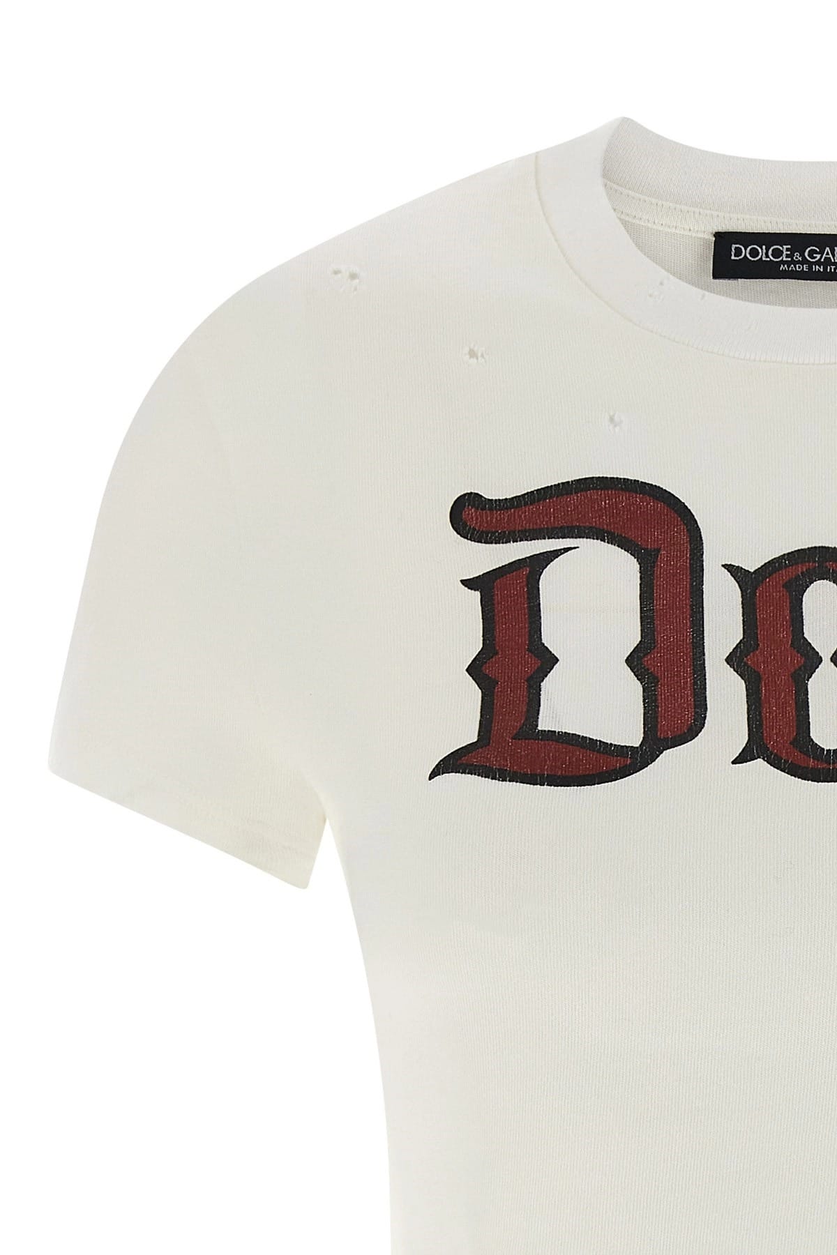 Dolce & Gabbana Dolce & Gabbana Used Effect Cotton T-Shirt