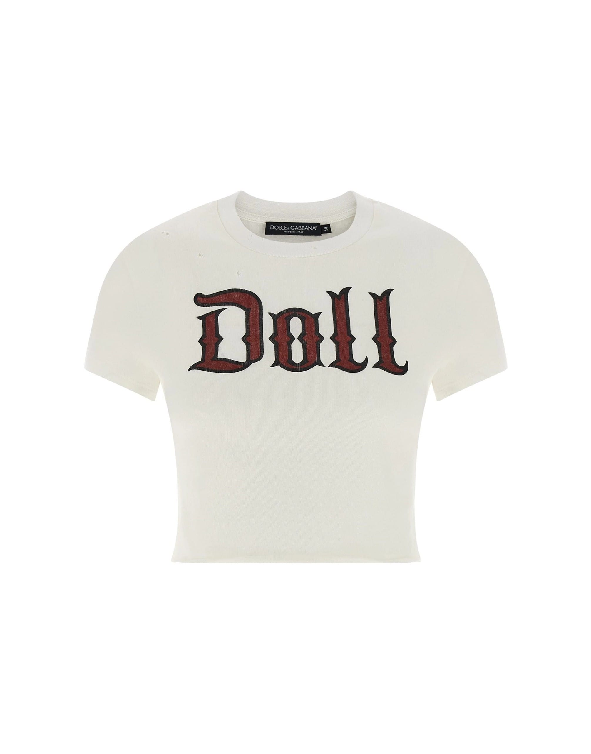 Dolce & Gabbana Dolce & Gabbana Used Effect Cotton T-Shirt