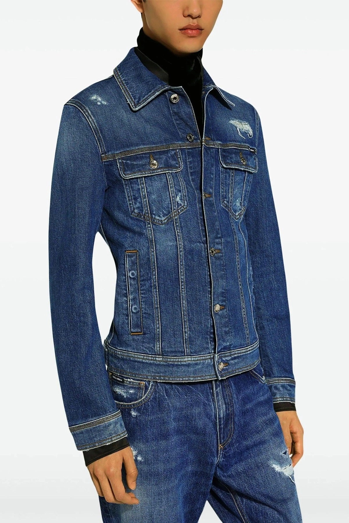 Dolce & Gabbana Used Effect Denim Jacket | Sendegaro HK
