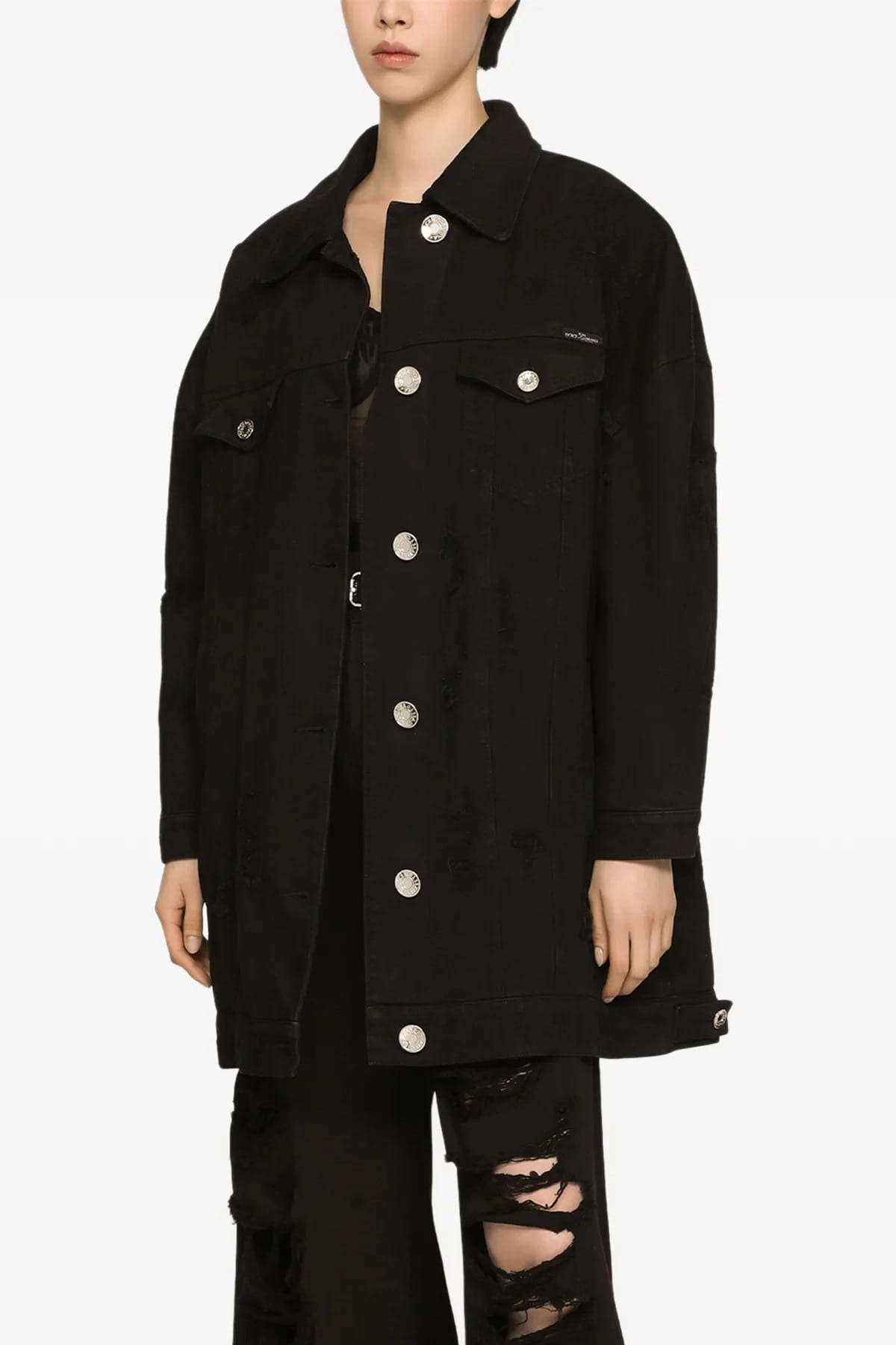Dolce & Gabbana Dolce & Gabbana Used-Effect Denim Long Jacket