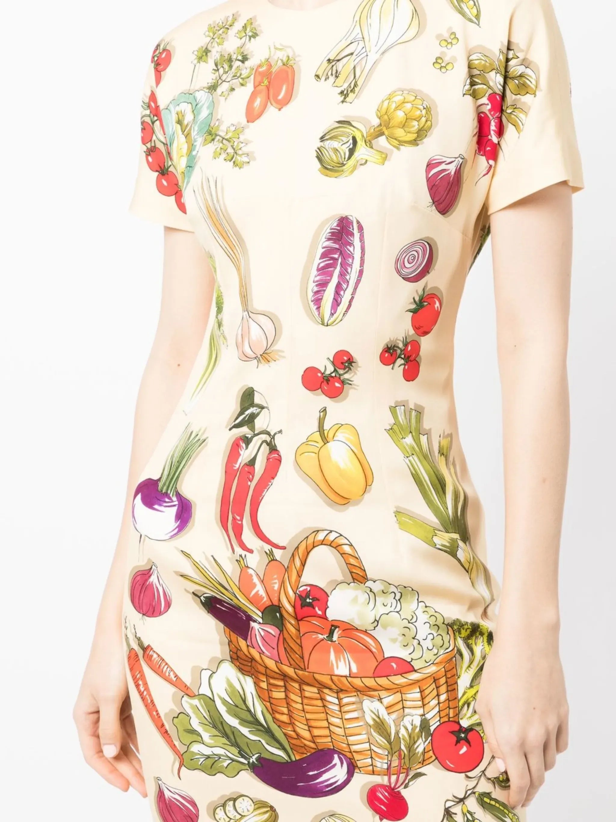 Dolce & Gabbana Vegetable-Printed Silk Dress