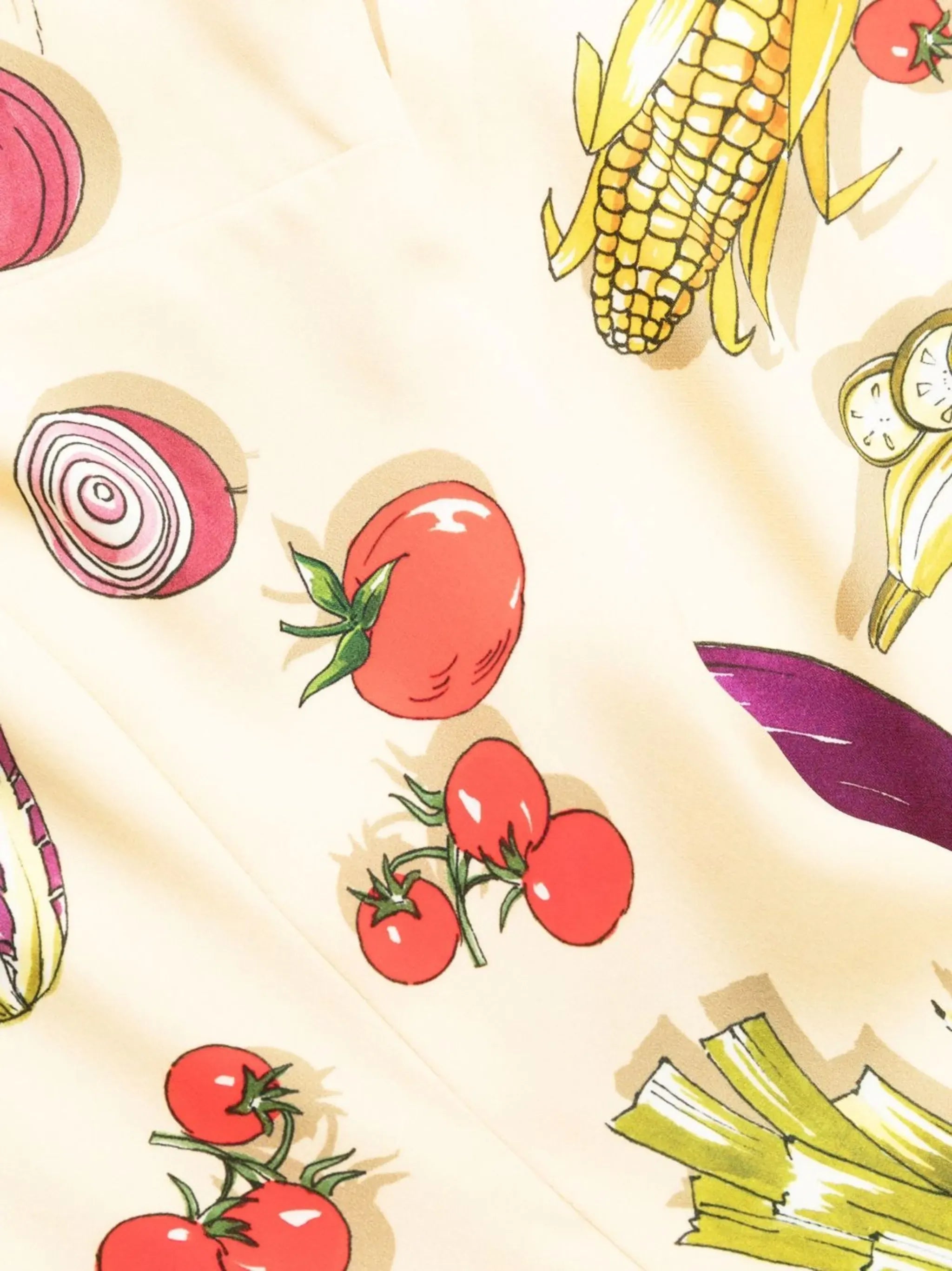 Dolce & Gabbana Vegetable-Printed Silk Dress