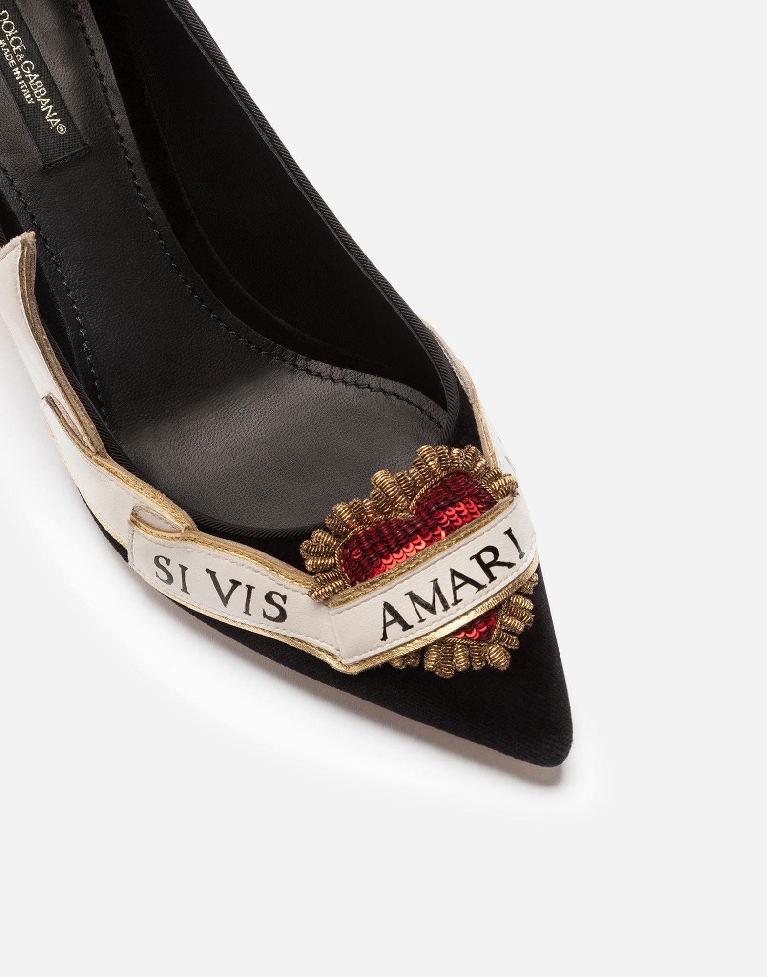 Dolce & Gabbana Velvet Pumps With Embroidery