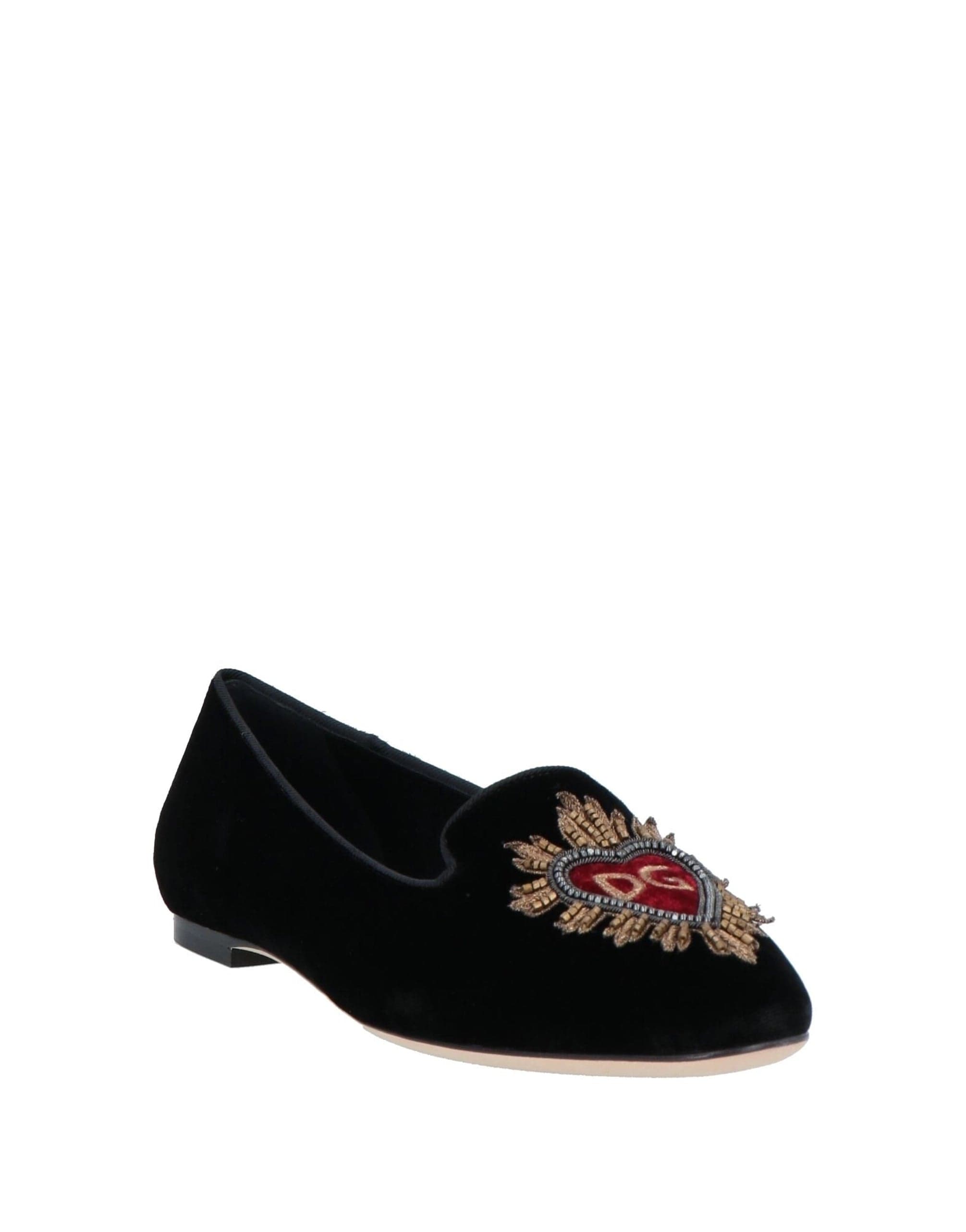 Dolce & Gabbana Velvet Sacred Heart Loafers