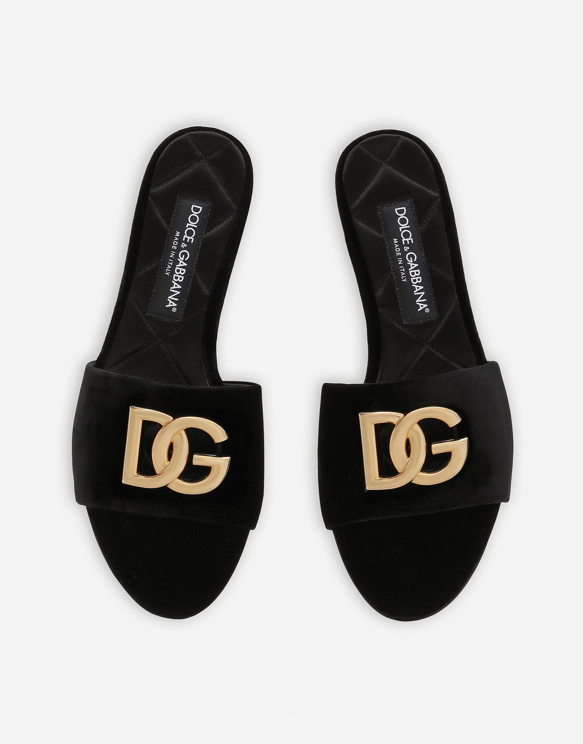 Dolce & Gabbana Velvet Sliders