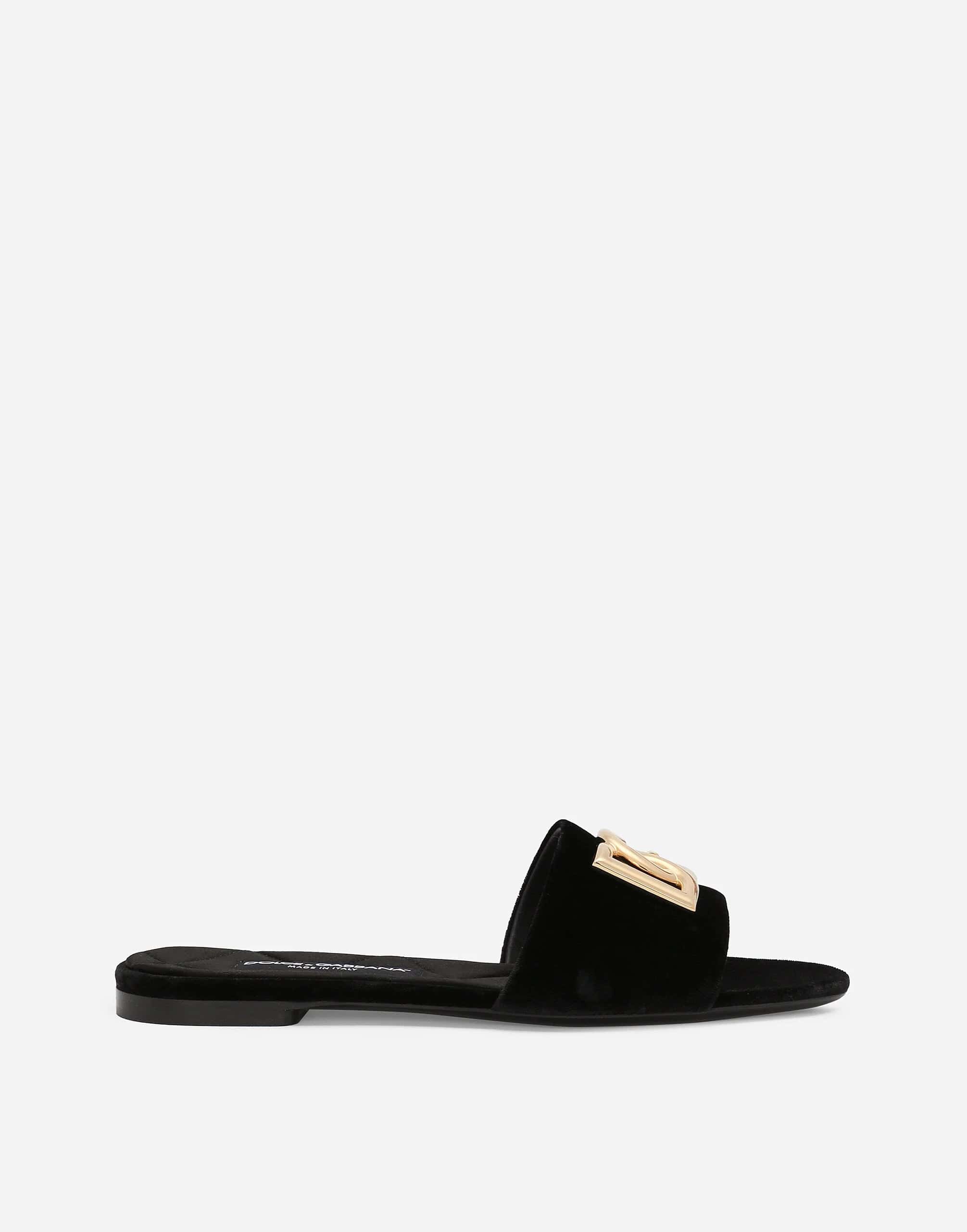 Dolce & Gabbana Velvet Sliders