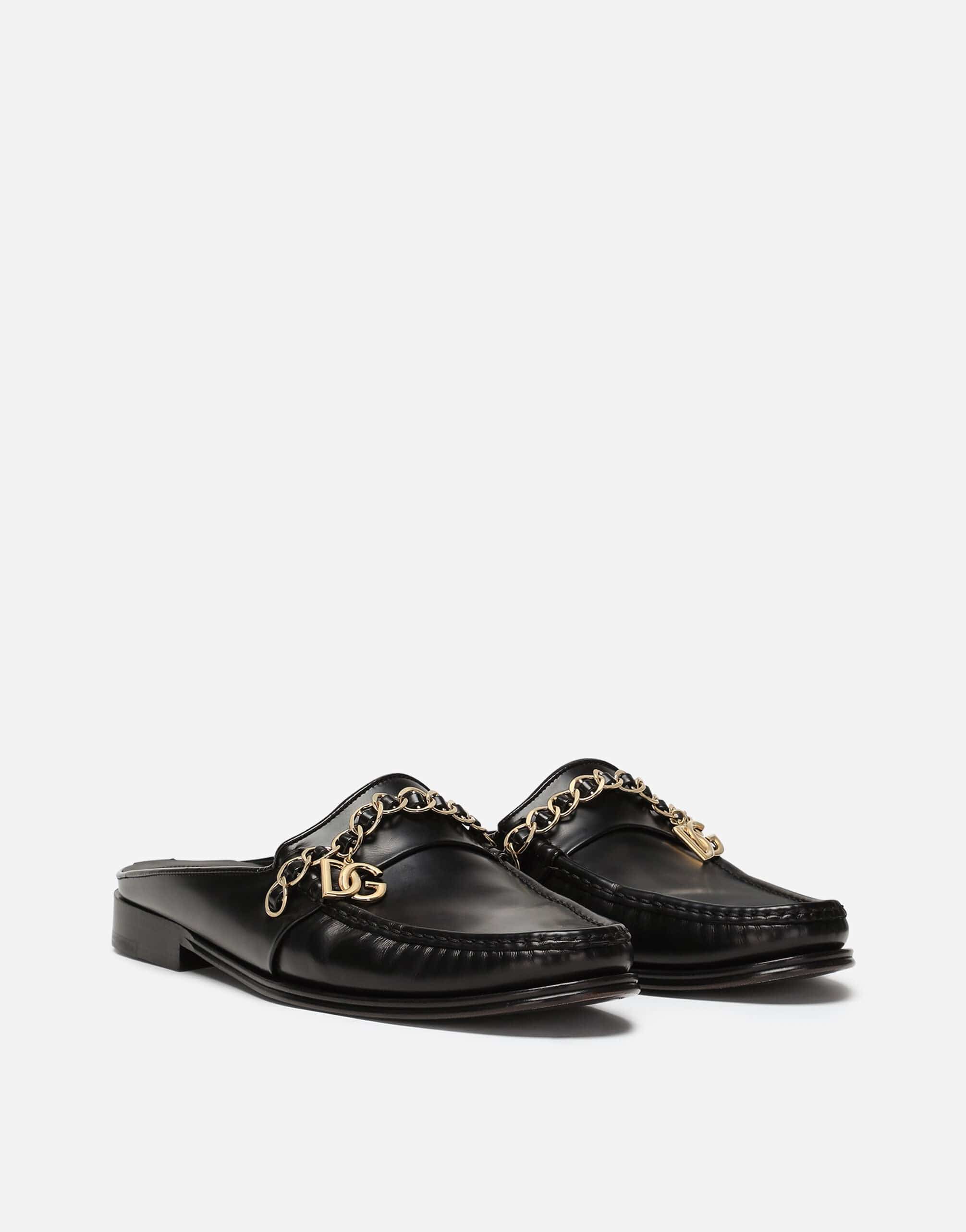 Dolce & Gabbana Visconti Leather Slippers