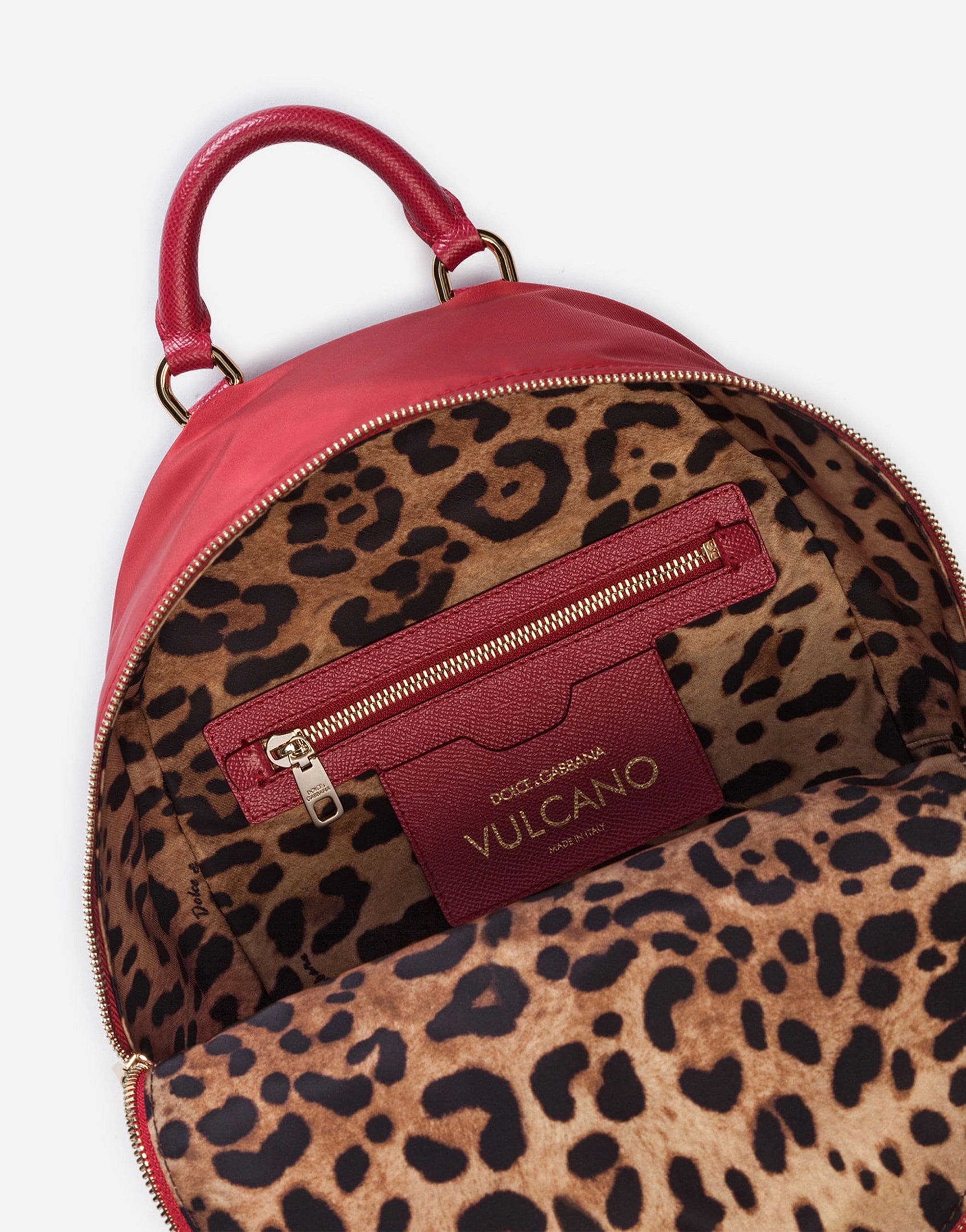 Dolce & Gabbana Small Vulcano Backpack In Nylon With Designers' Patches