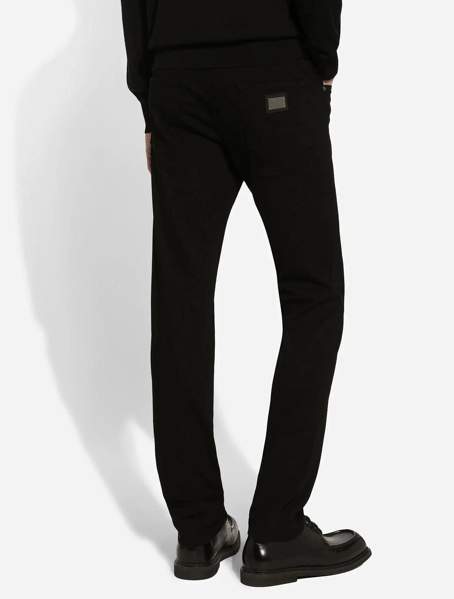 Dolce & Gabbana Washed Black Slim-Fit StretchJeans