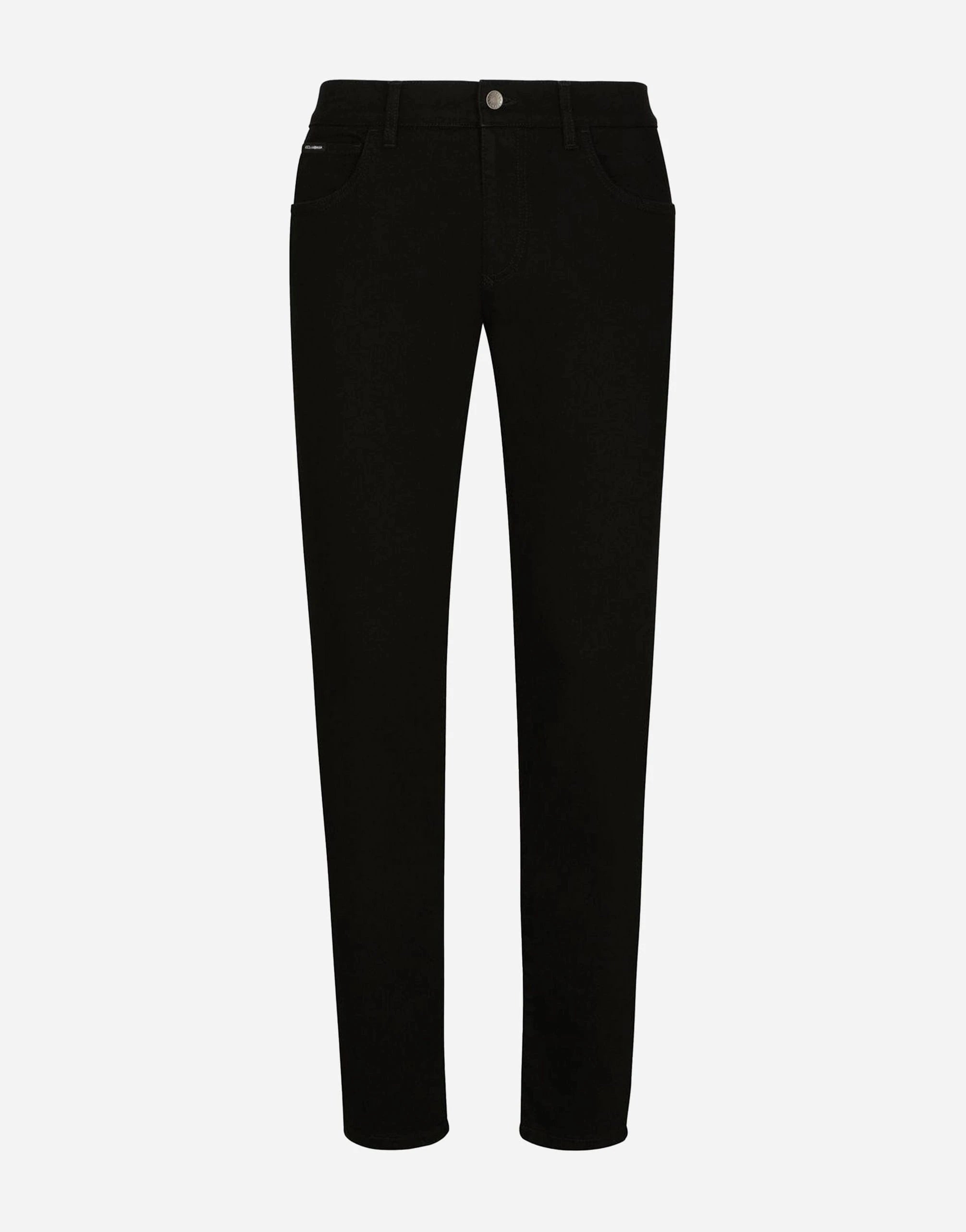 Dolce & Gabbana Washed Black Slim-Fit StretchJeans