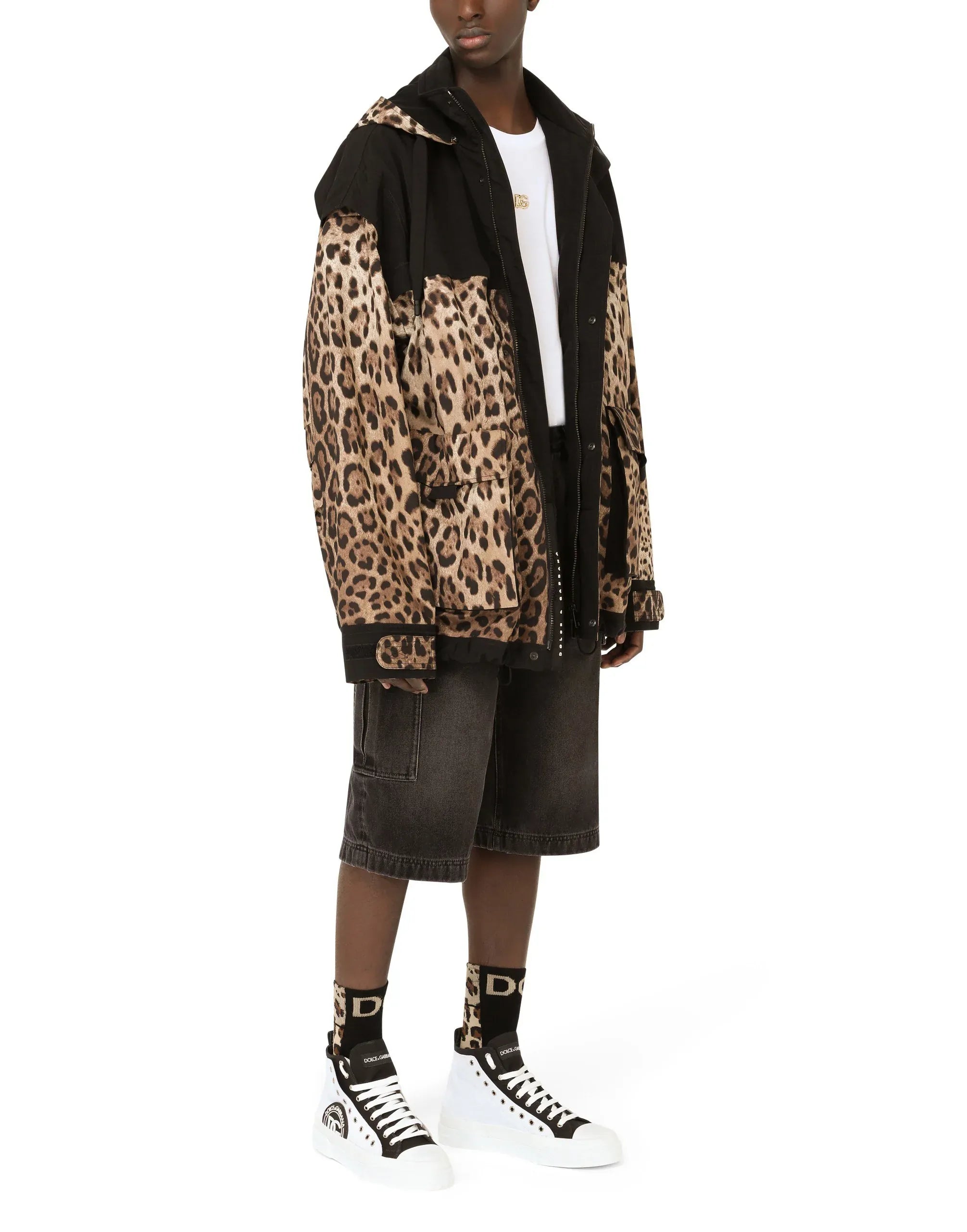 Dolce & Gabbana Washed Denim Cargo Bermuda Shorts