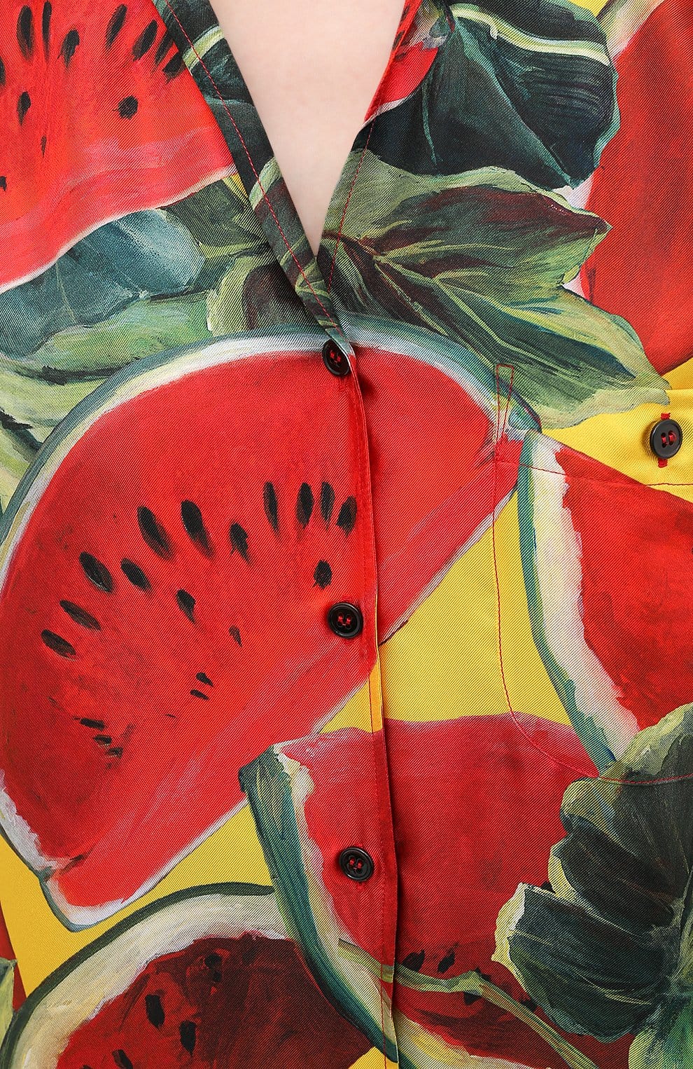 Dolce & Gabbana Watermelon-Print Silk Shirt