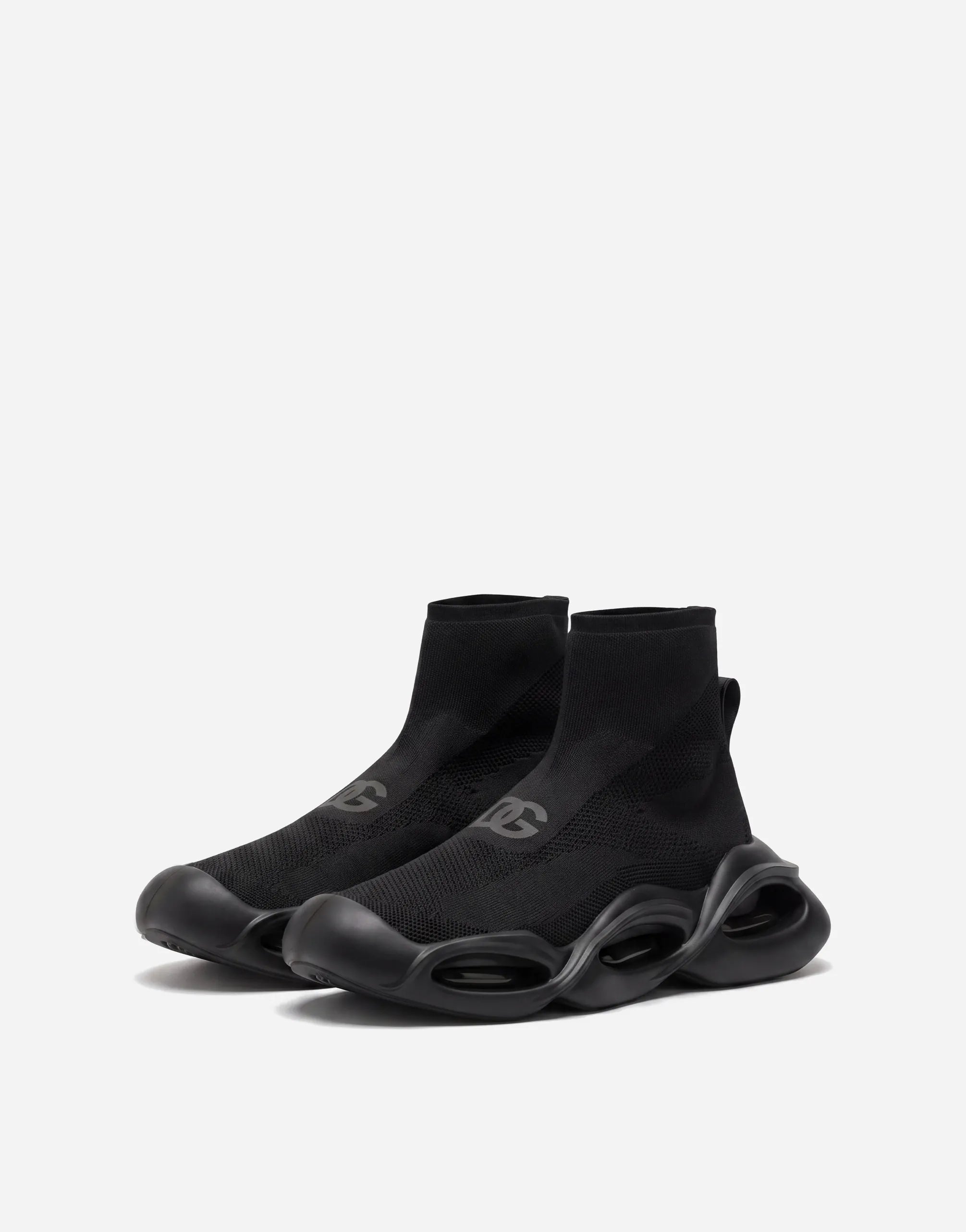 Dolce & Gabbana Dolce & Gabbana Wave Mid-Top Knit Stretch Sneakers