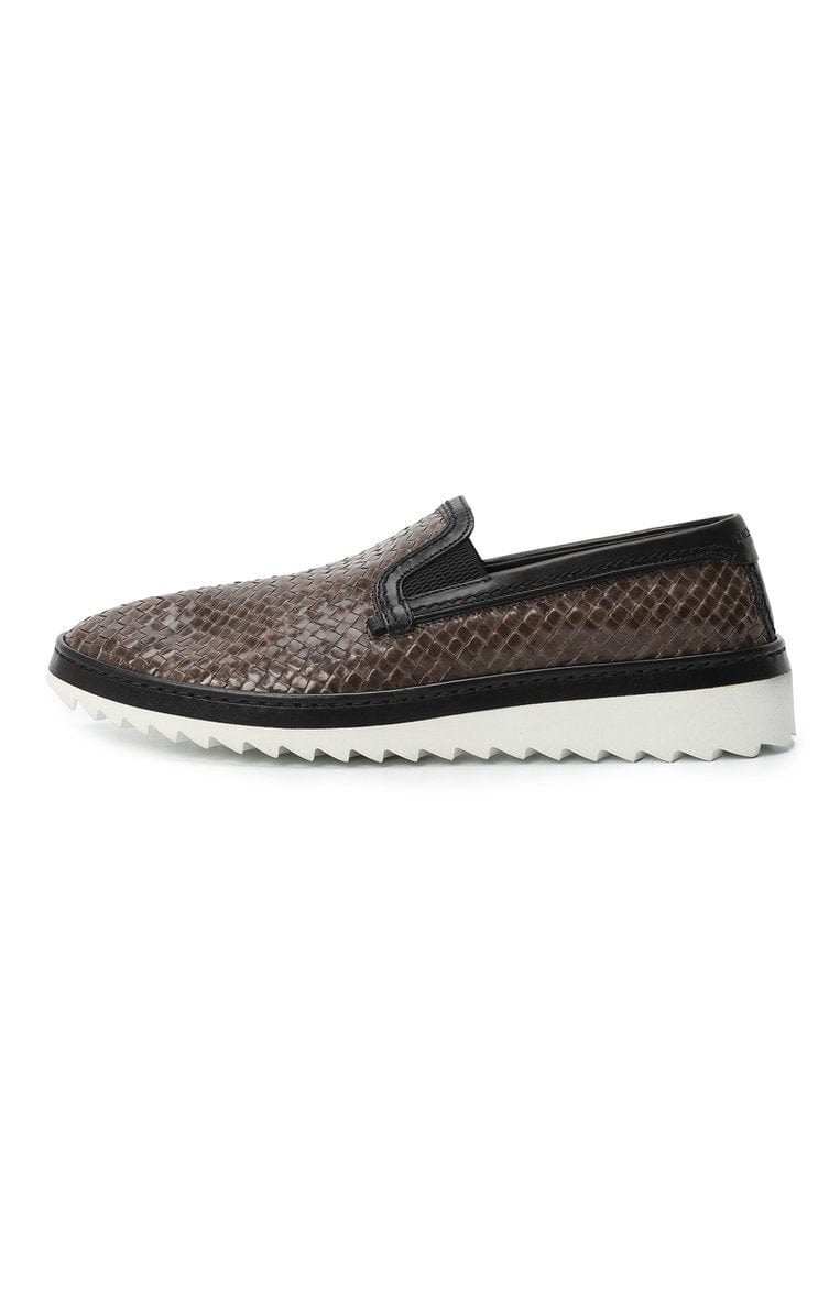 Dolce & Gabbana Weaved Leather Loafers