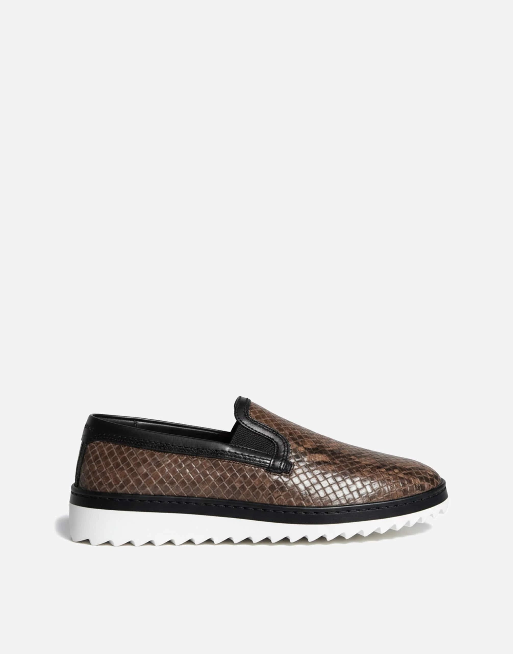 Dolce & Gabbana Weaved Leather Loafers