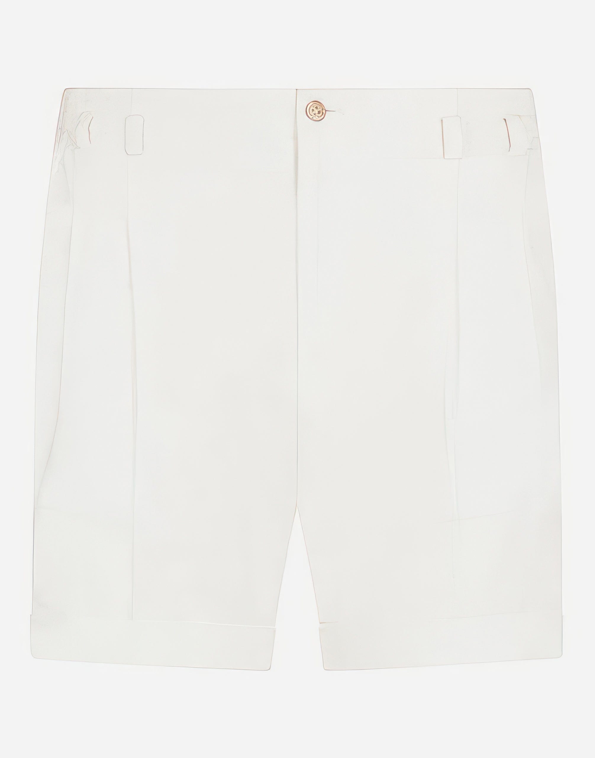 Dolce & Gabbana White Cotton Bermuda Casual Shorts