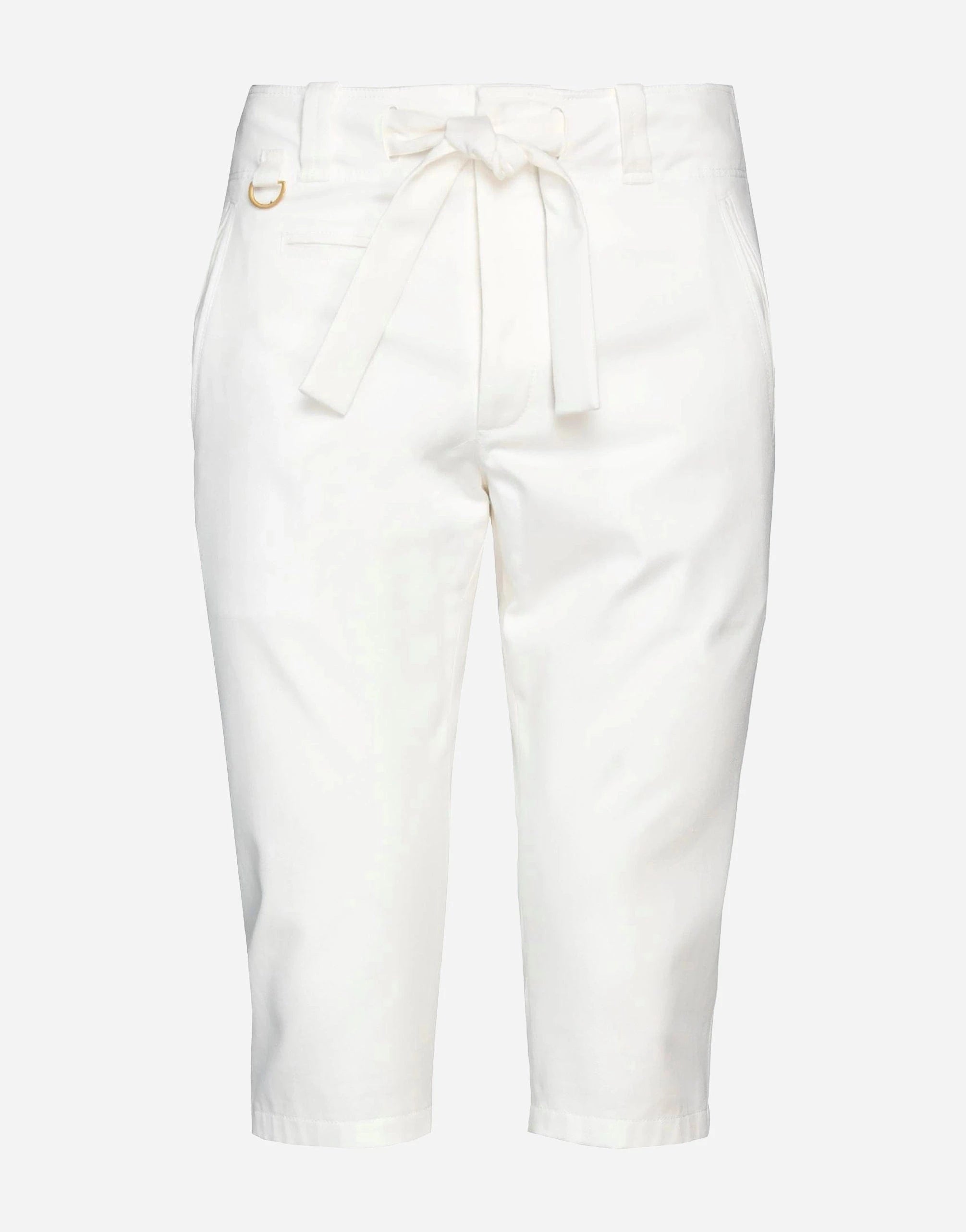 Dolce & Gabbana White Cotton Cropped Trousers