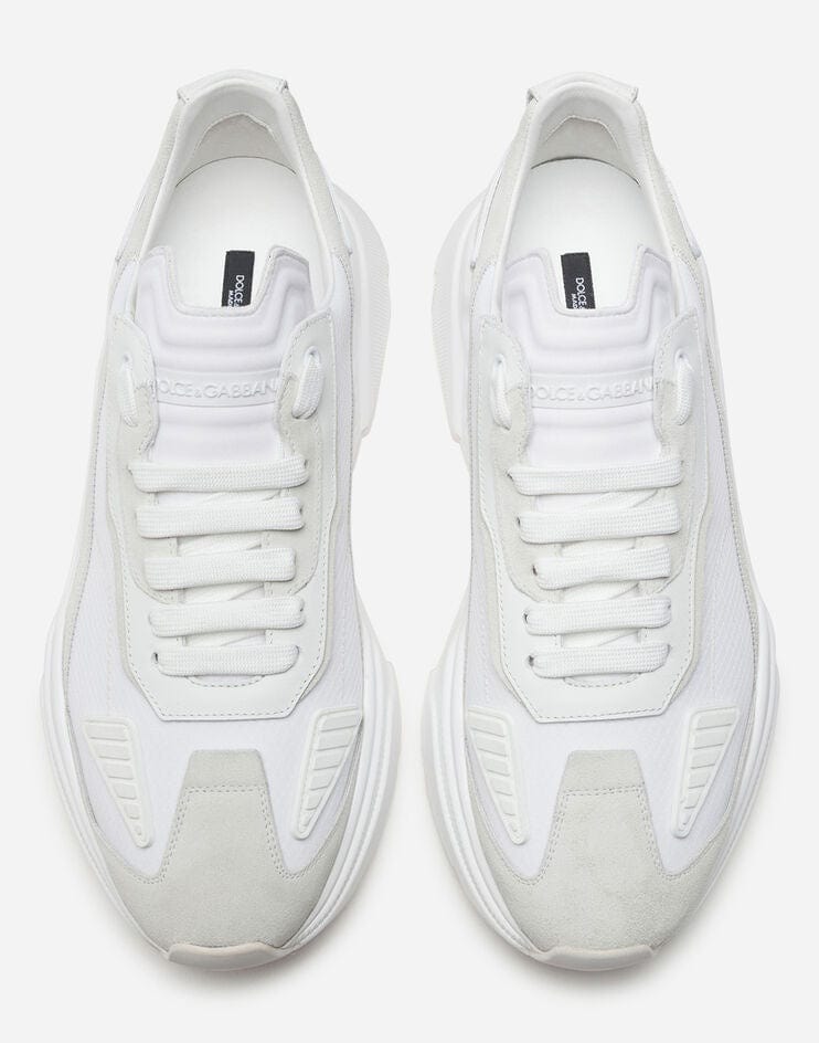 Dolce & Gabbana White Daymaster Stretch Knit Sneakers