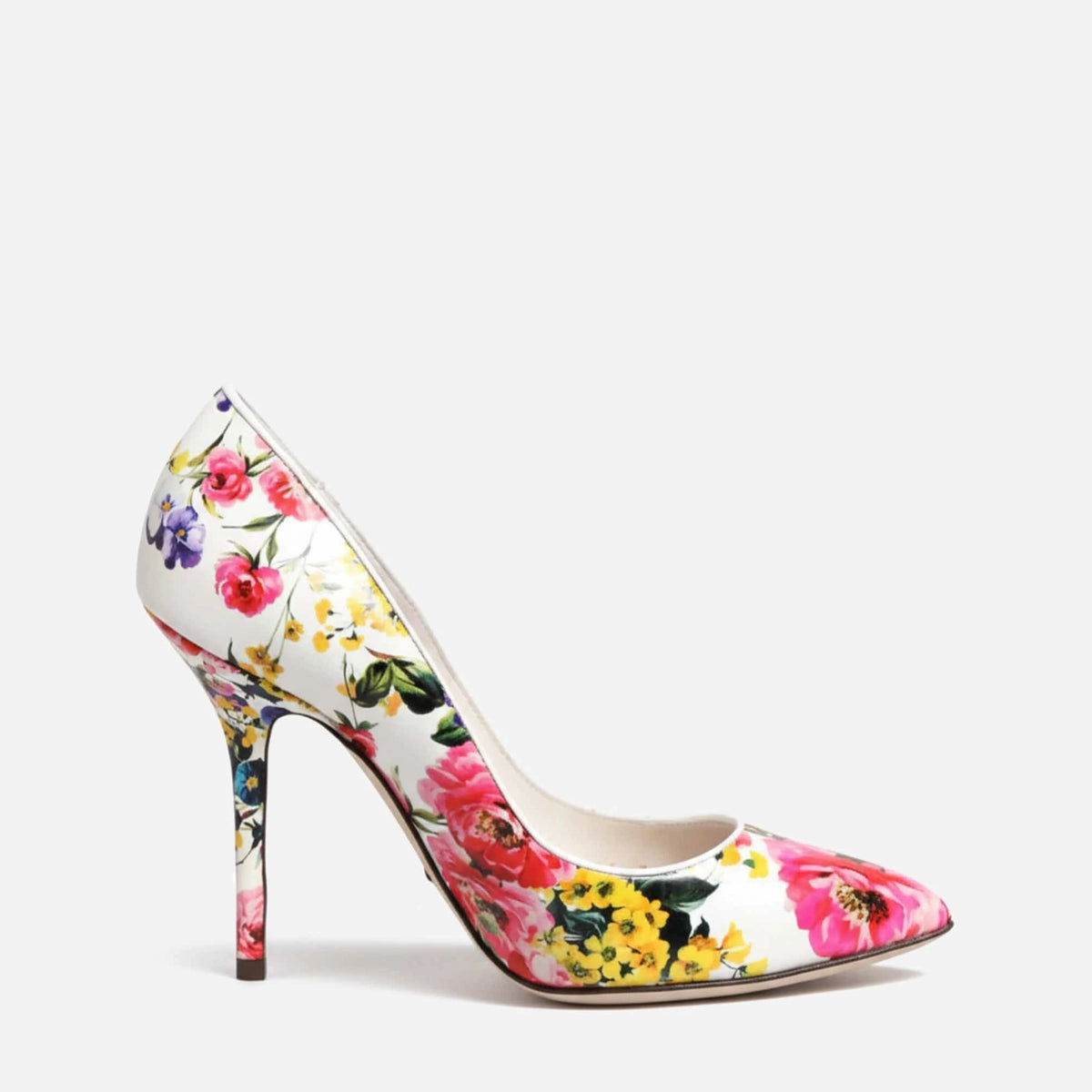 DOLCE & GABBANA 花柄ハイヒール37 dolce-gabbana-white-floral-