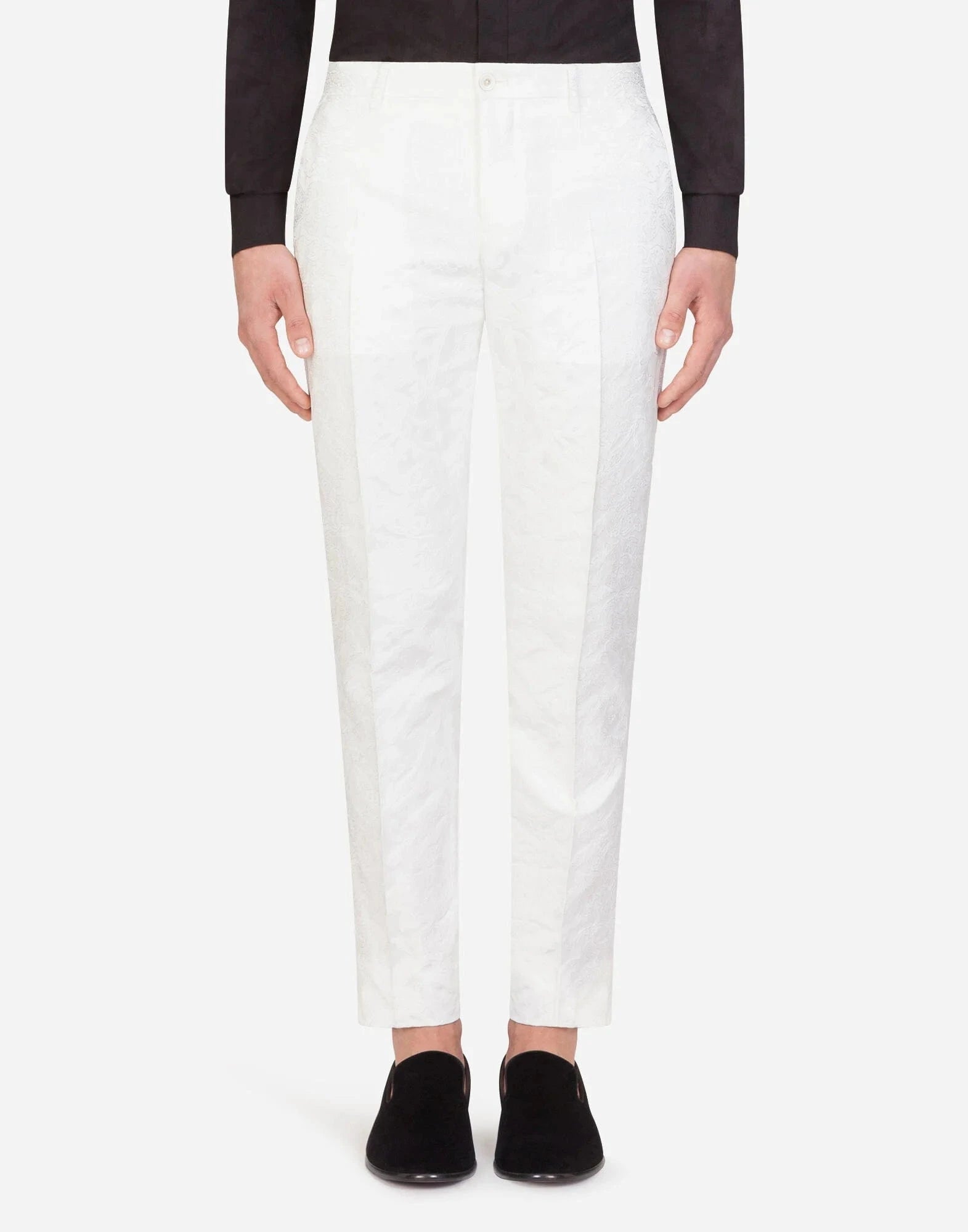 Dolce & Gabbana White Jacquard Martini Suit