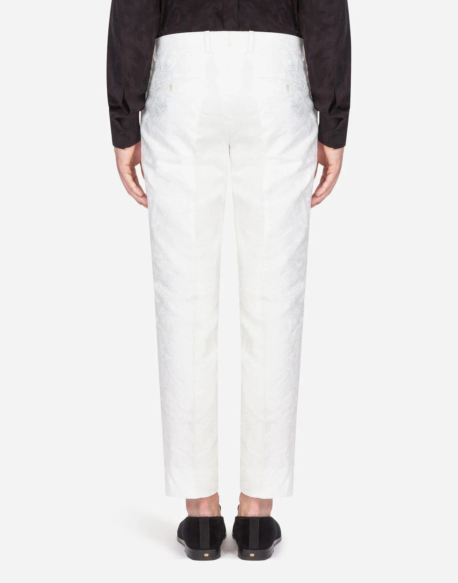 Dolce & Gabbana White Jacquard Martini Suit