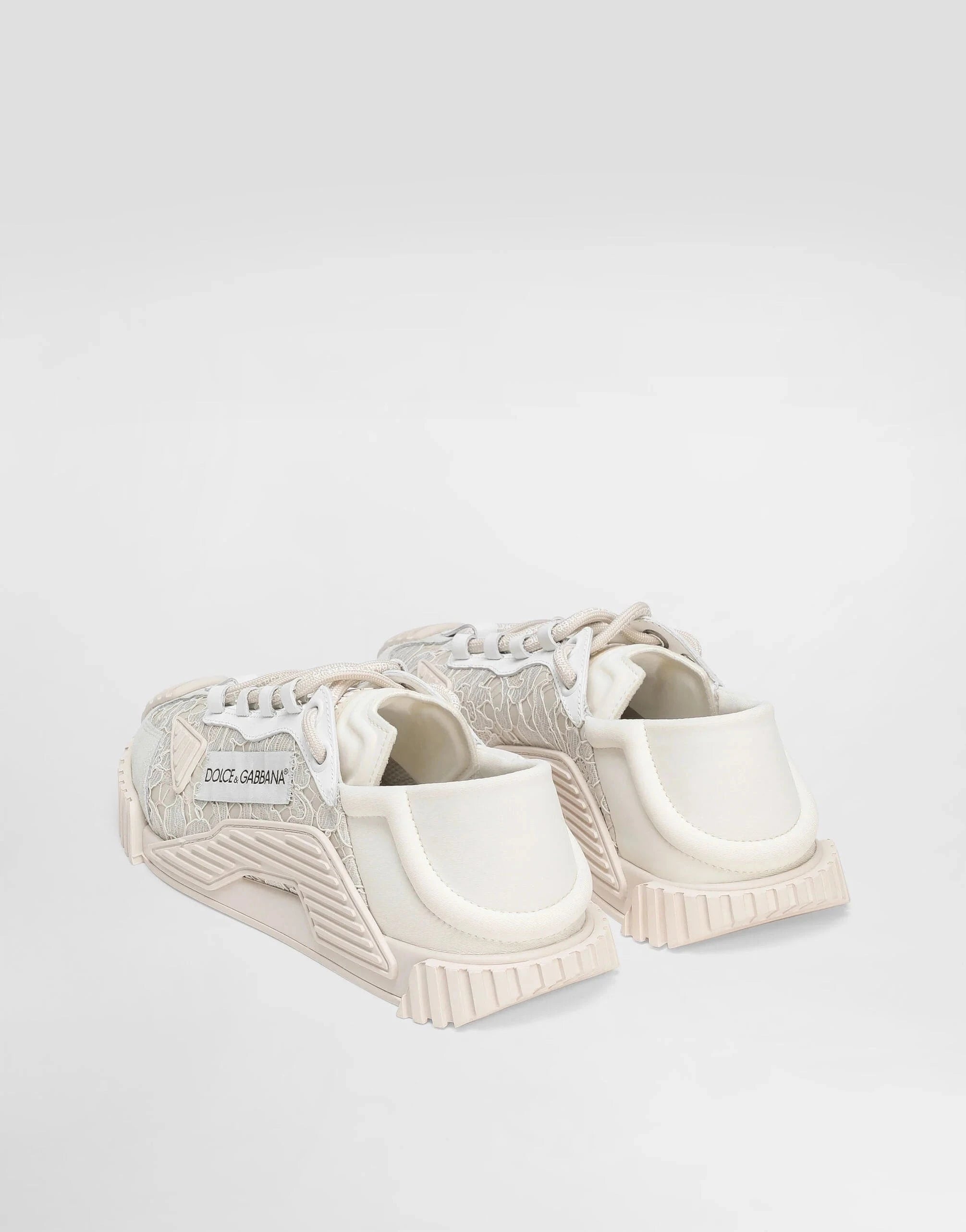 Dolce & Gabbana White Mixed-Materials NS1 Sneakers