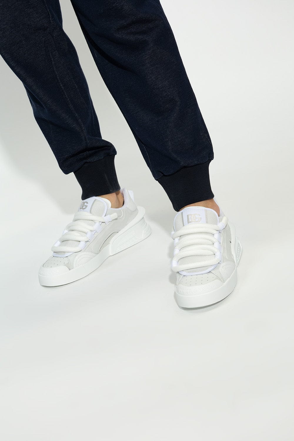 Dolce & Gabbana White Portofino Low-Top Sneakers