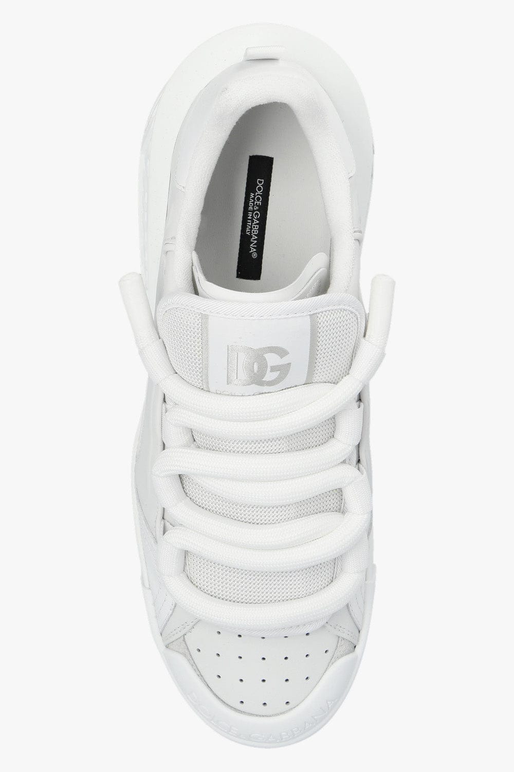 る*こ様 Dolce & Gabbana ホワイト スニーカー Dolce & Gabbana White Portofino Low-Top Sneakers | Sendegaro JP