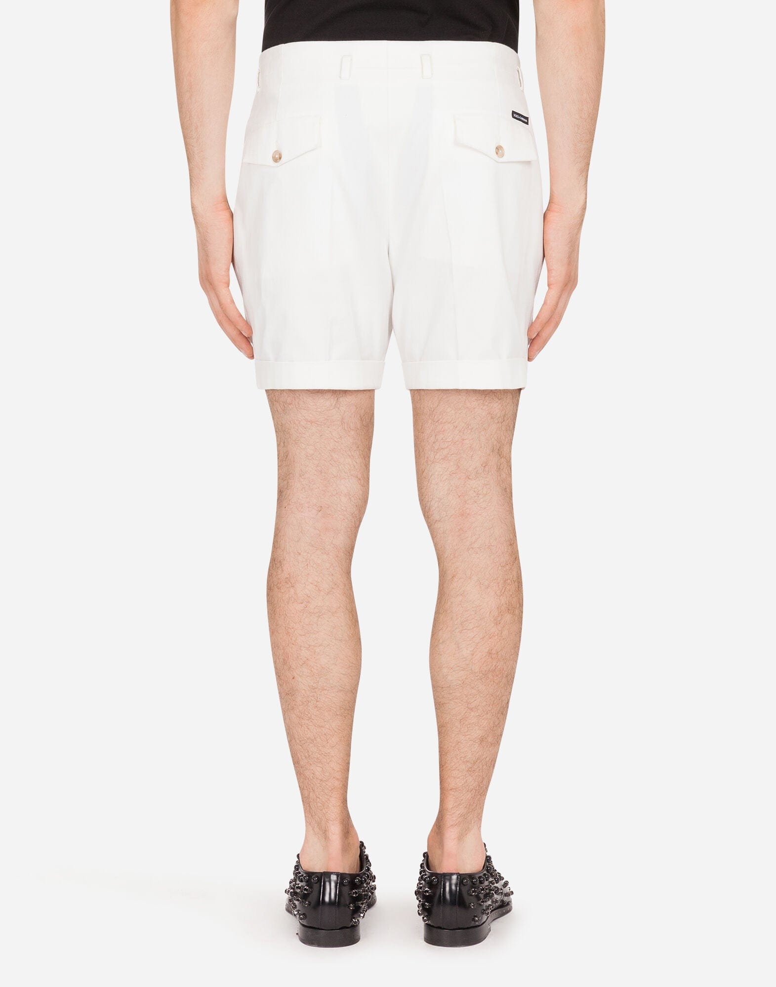 Dolce & Gabbana White Stretch Cotton Bermuda Shorts