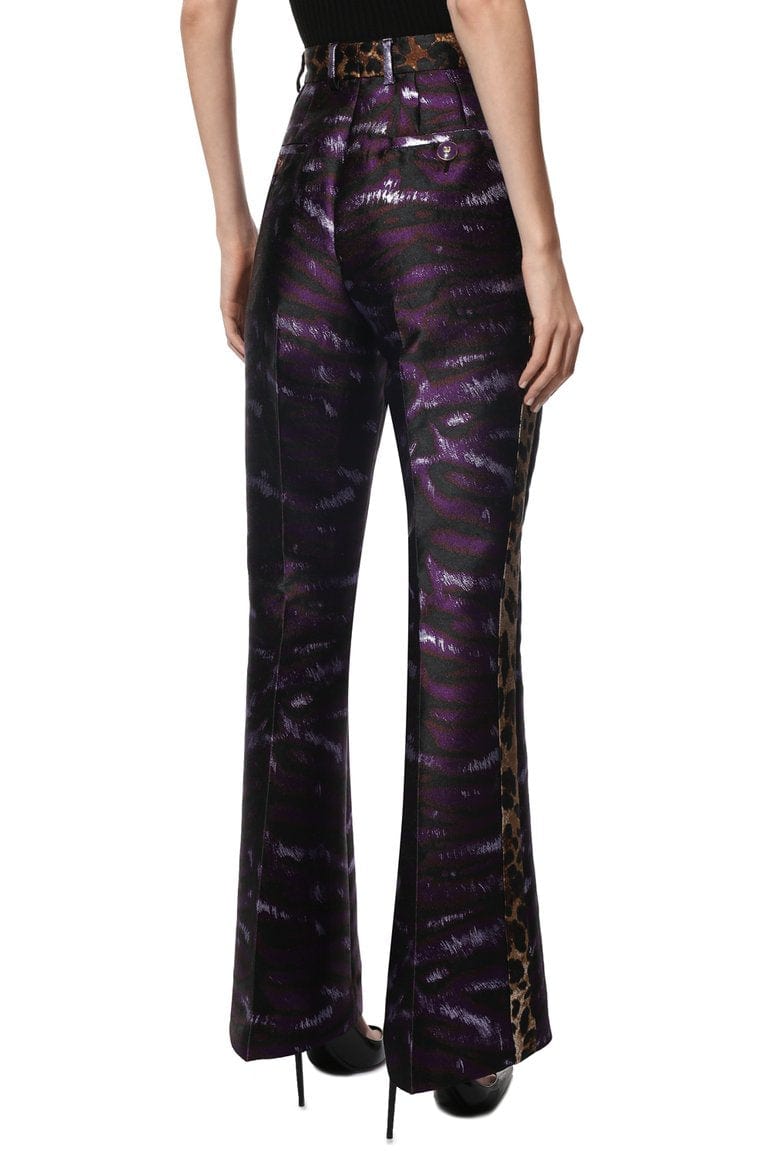 Dolce & Gabbana Wide-Leg Leopard-Print Trousers