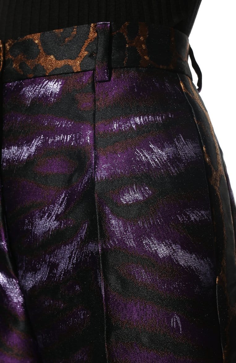 Dolce & Gabbana Wide-Leg Leopard-Print Trousers