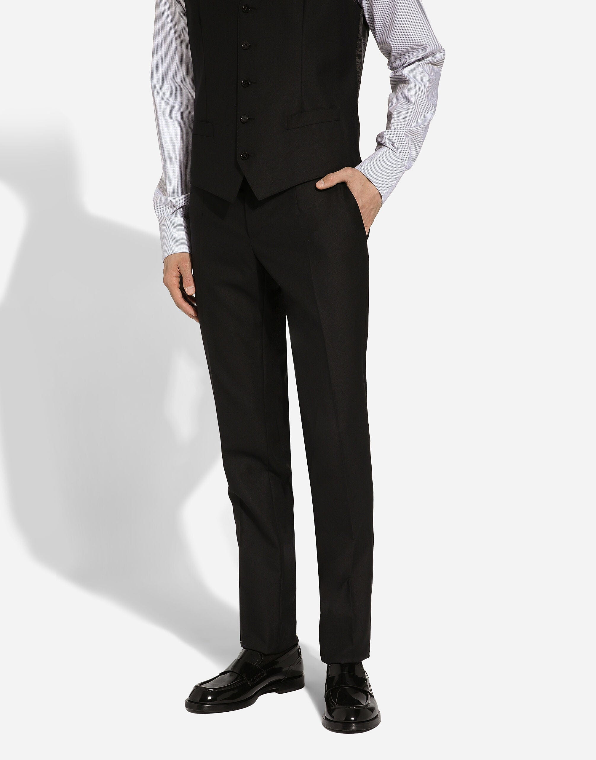 Wool And Silk Martini-Fit Pants