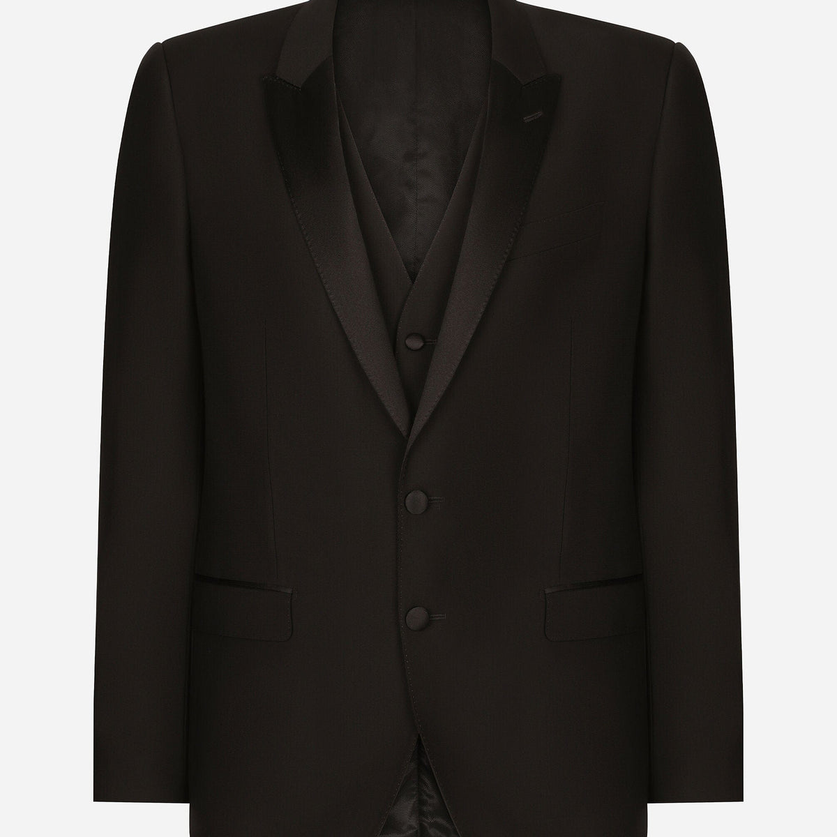 Dolce & Gabbana Wool And Silk Martini-Fit Tuxedo Jacket | Sendegaro