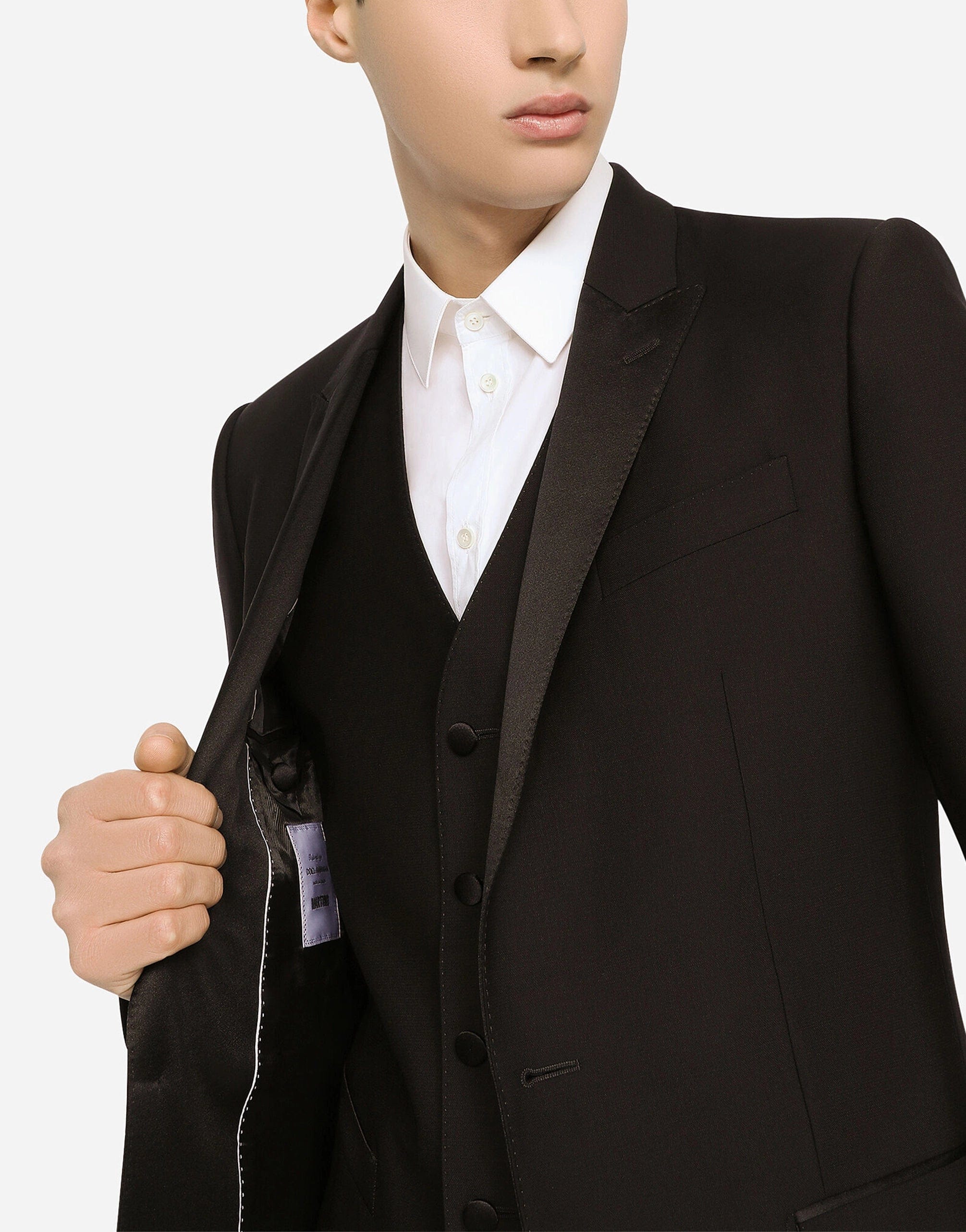Dolce & Gabbana Tuxedo Pants In Wool in Black for Men
