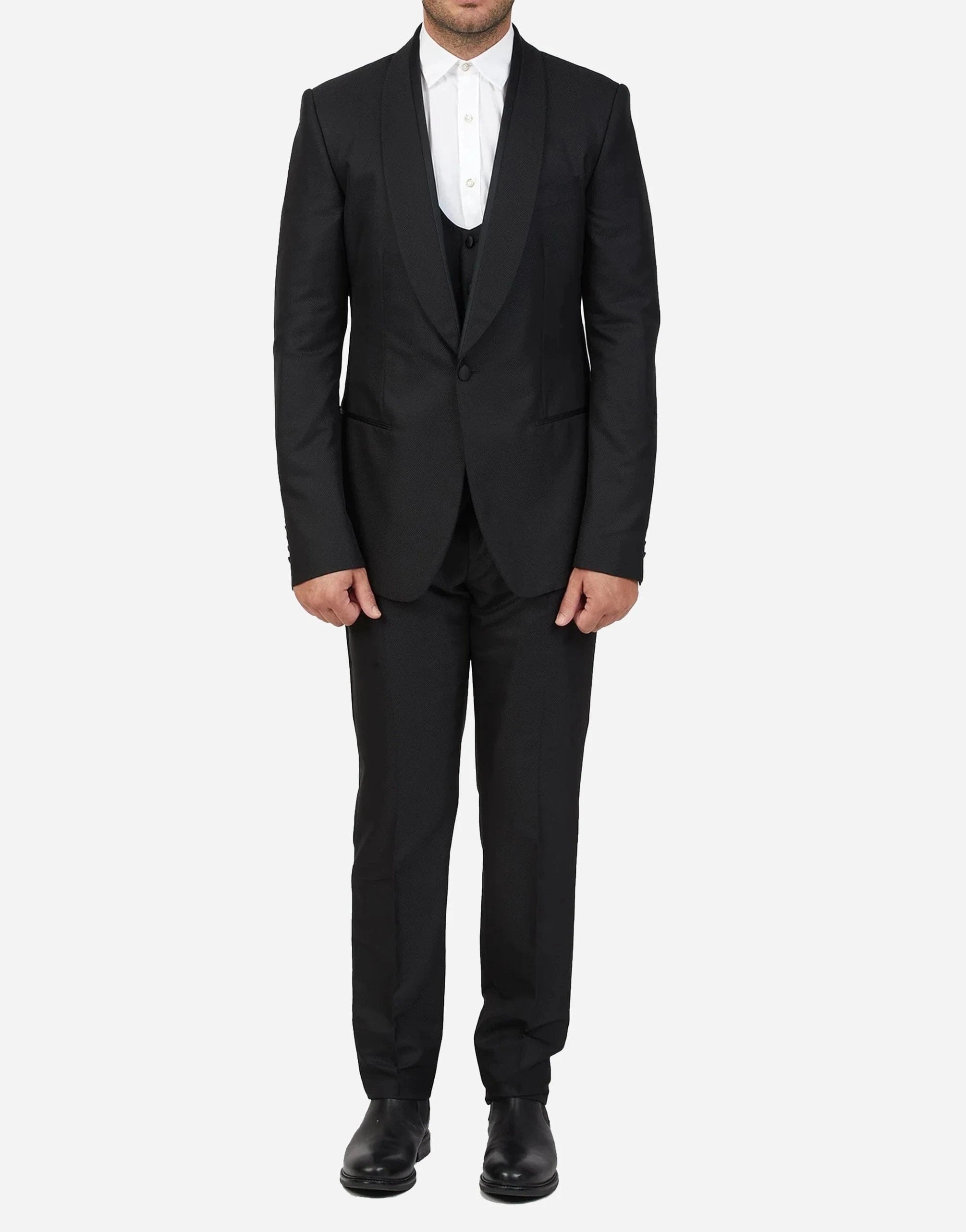 Dolce & Gabbana Wool-Silk Blend Three-Piece Suit