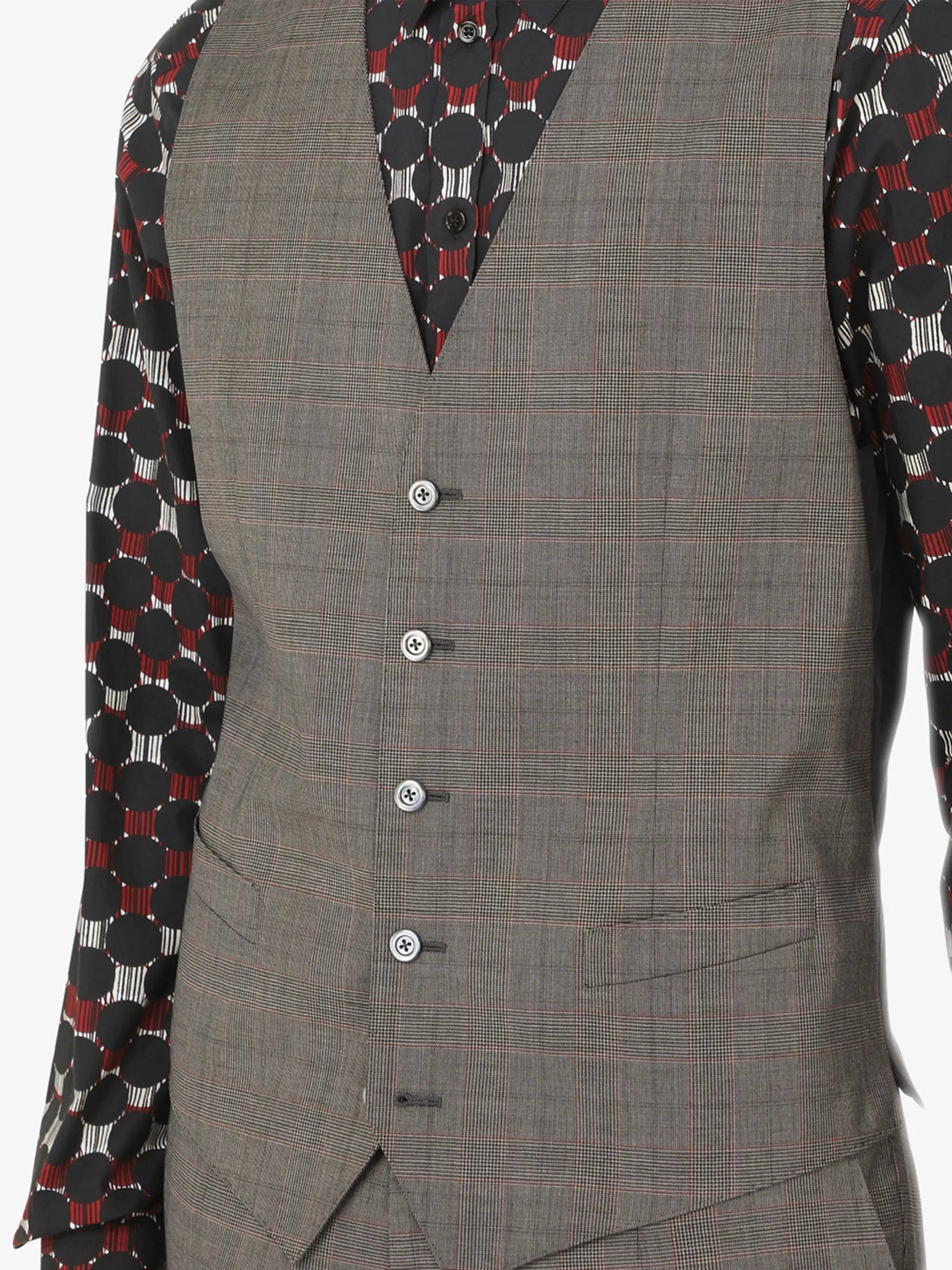 Dolce & Gabbana Wool Glen Plaid Vest