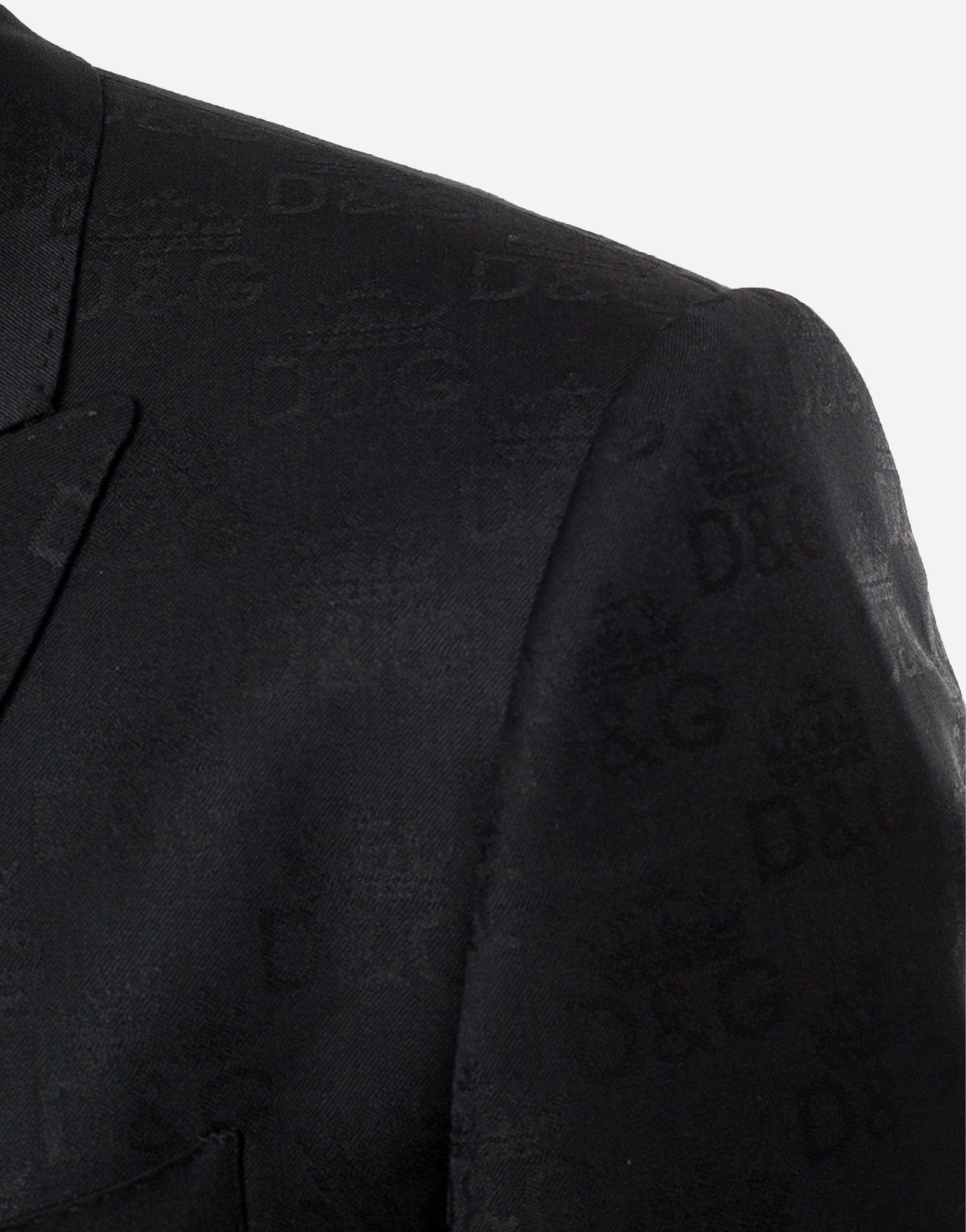 Dolce & Gabbana Wool Jacquard Martini-fit Jacket With D&g Logo