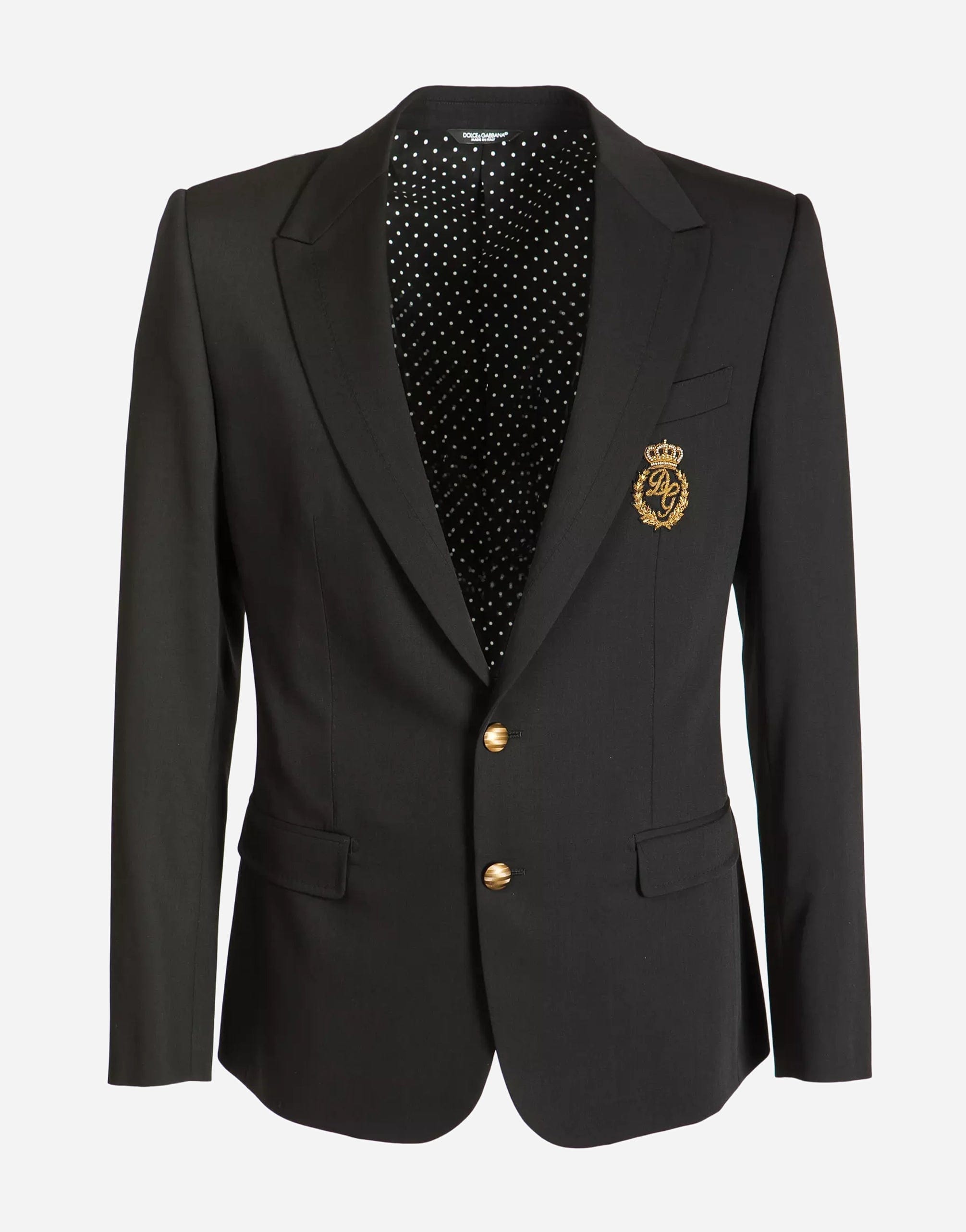 Dolce & Gabbana Wool Knit Jacket With Gold Buttons