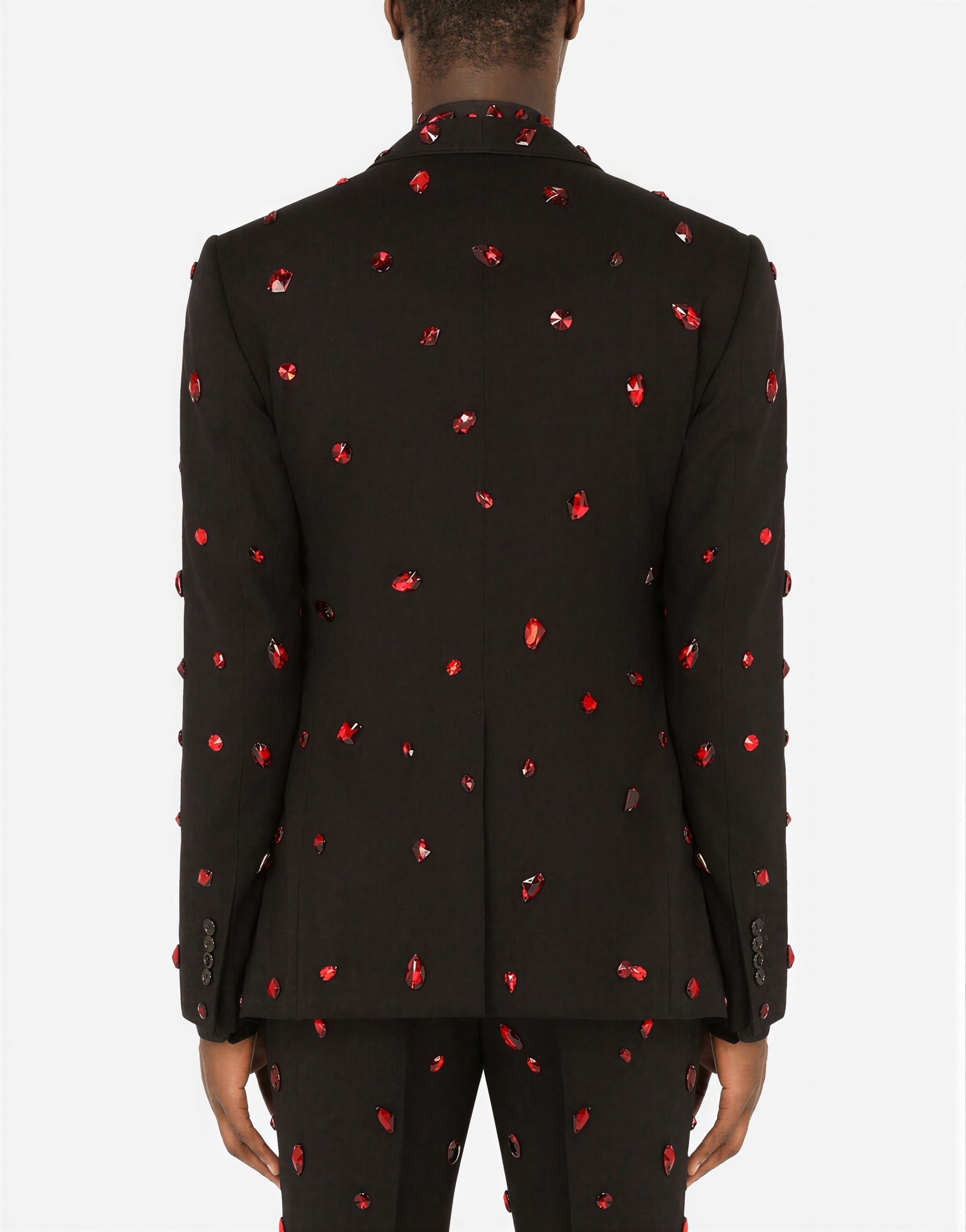 Dolce & Gabbana Dolce & Gabbana Wool Sicilia-Fit Suit With Rhinestones