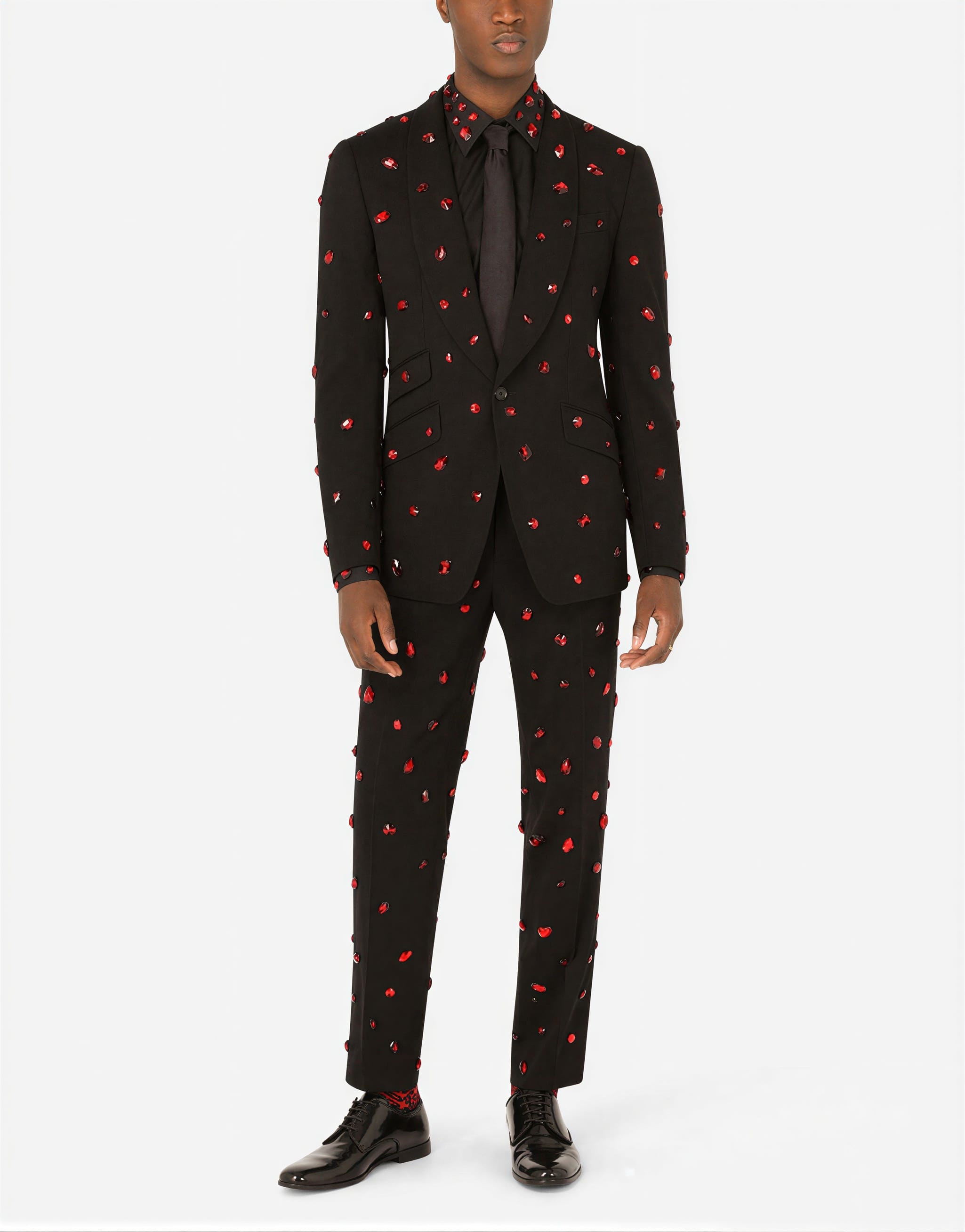 Dolce & Gabbana Dolce & Gabbana Wool Sicilia-Fit Suit With Rhinestones