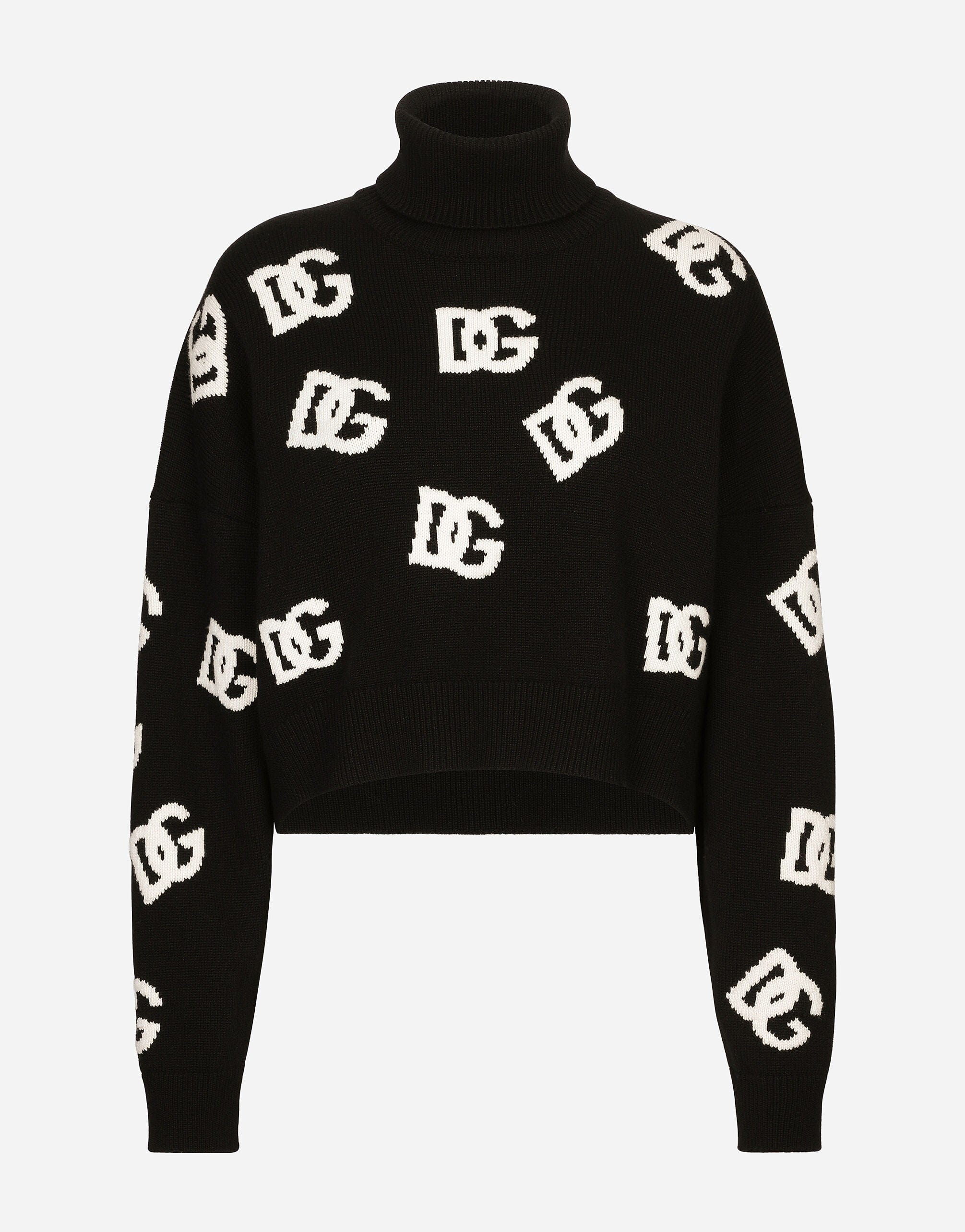 Dolce & Gabbana Wool Turtle-Neck Sweater With DG Logo