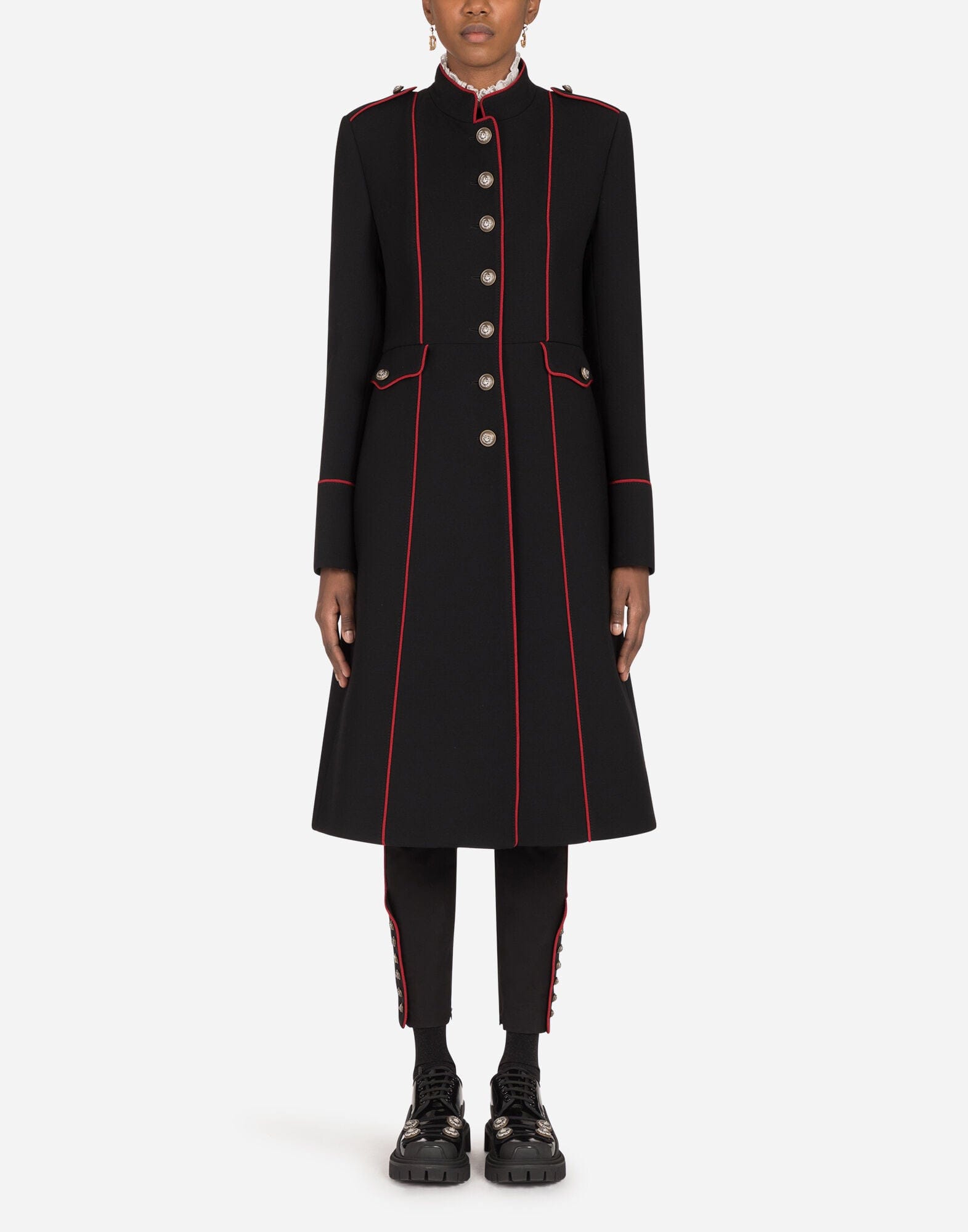 Dolce & Gabbana Woolen Jacket With Piping